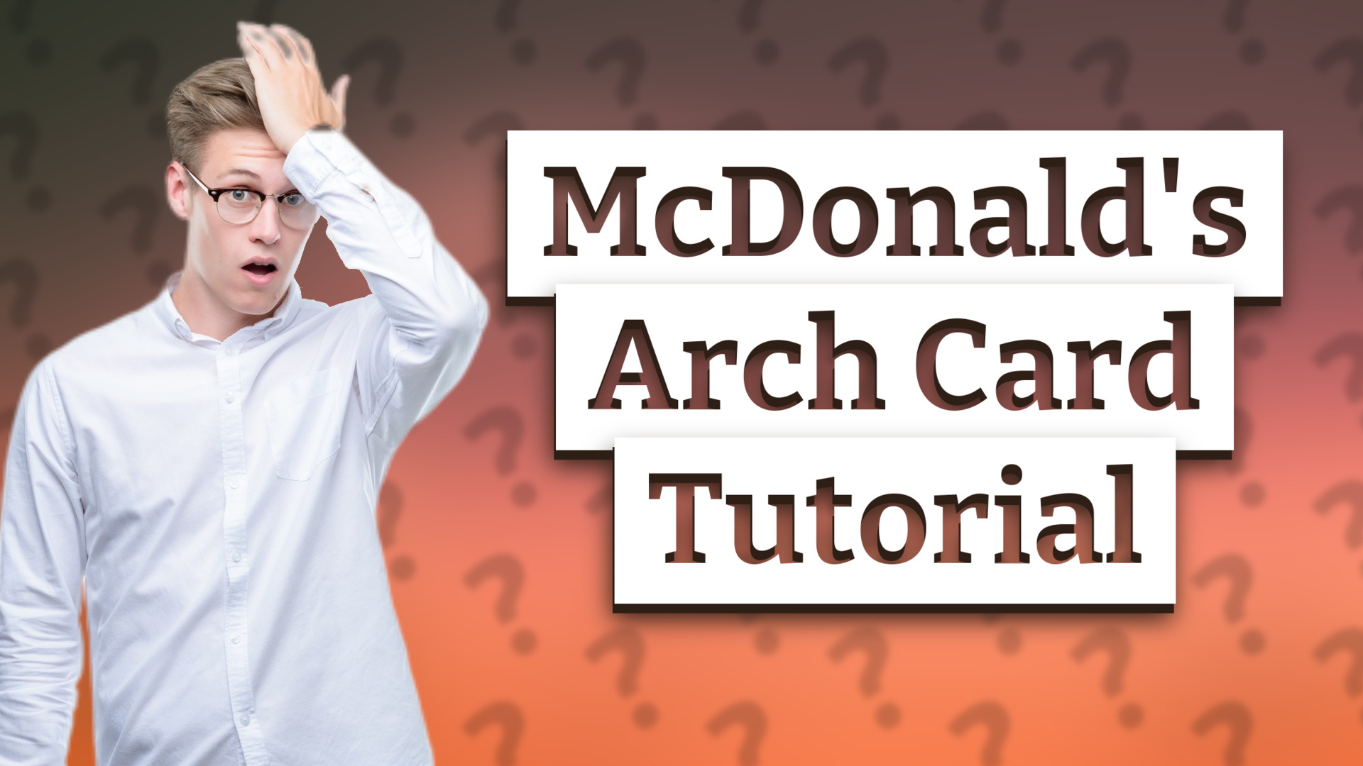 McDonald's Arch Card Tutorial