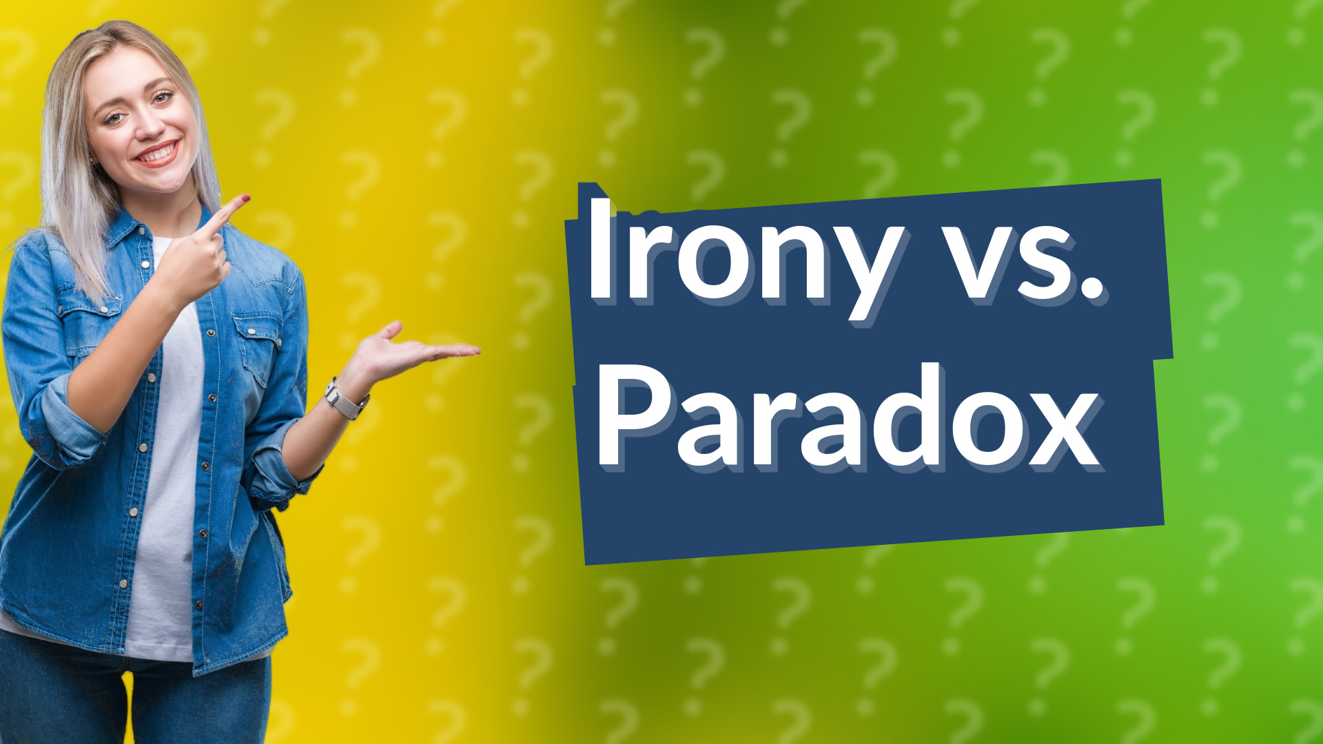 Irony vs. Paradox