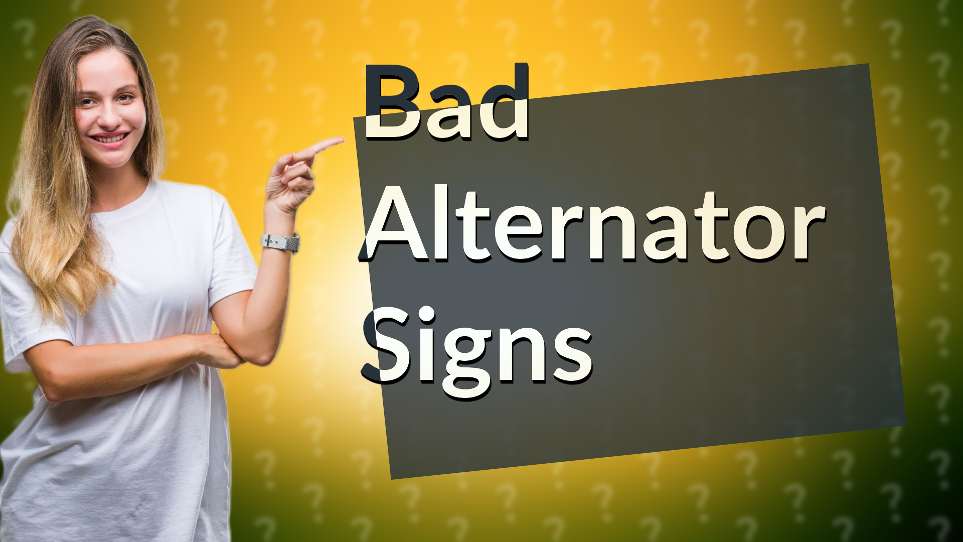 Bad Alternator Signs