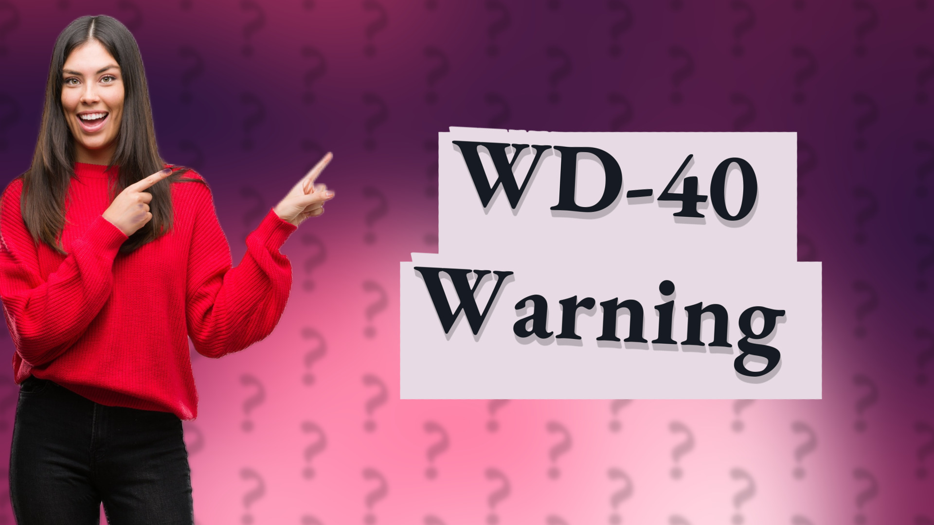 WD-40 Warning
