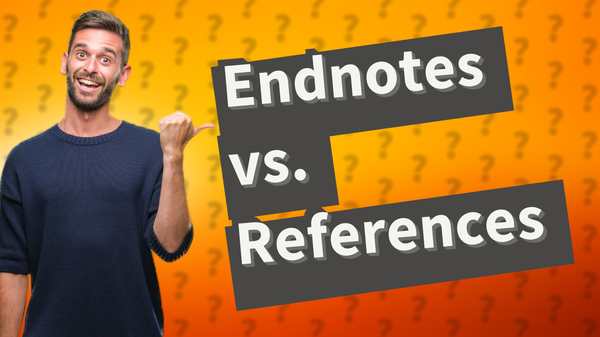 Endnotes vs. References