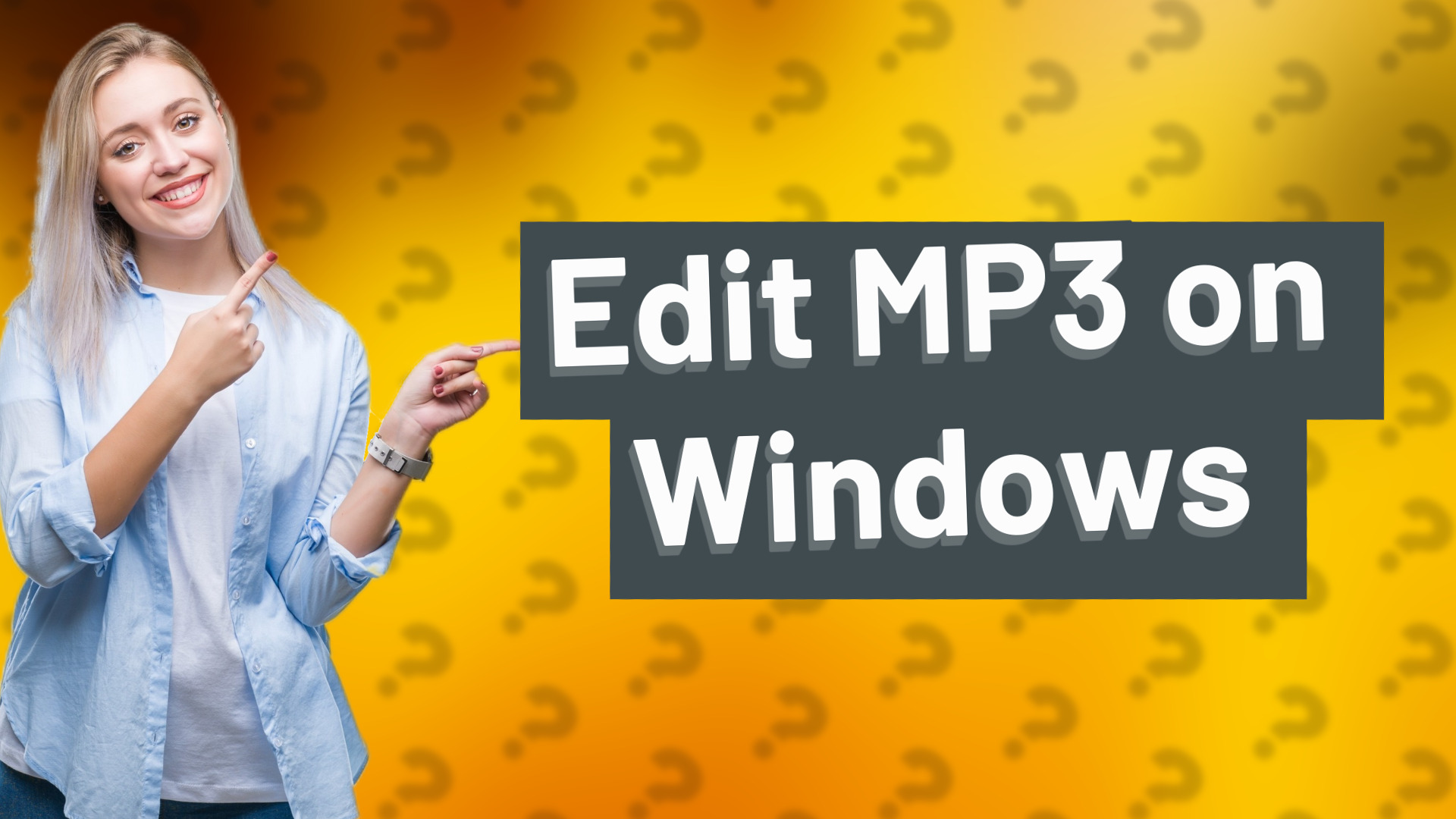 Edit MP3 on Windows