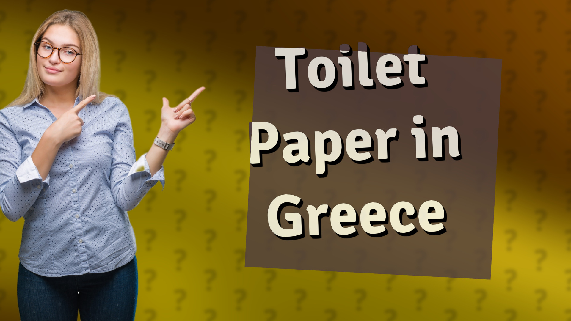 Toilet Paper in Greece