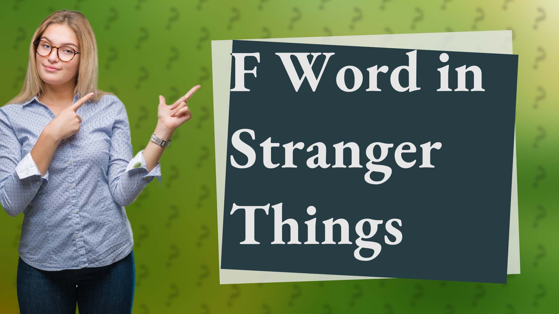 F Word in Stranger Things