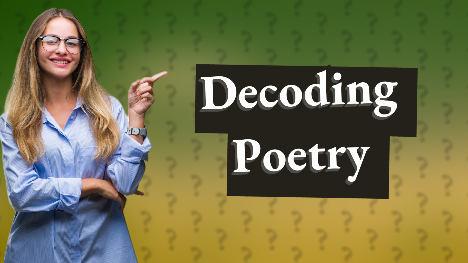 Decoding Poetry