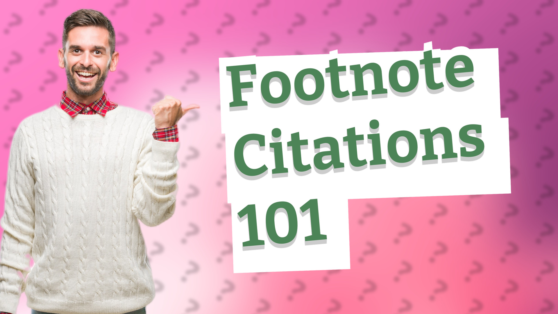 Footnote Citations 101