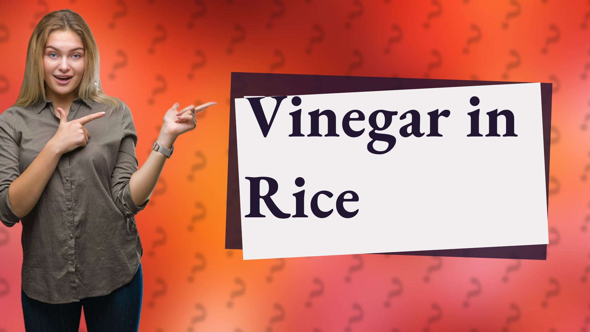 Vinegar in Rice