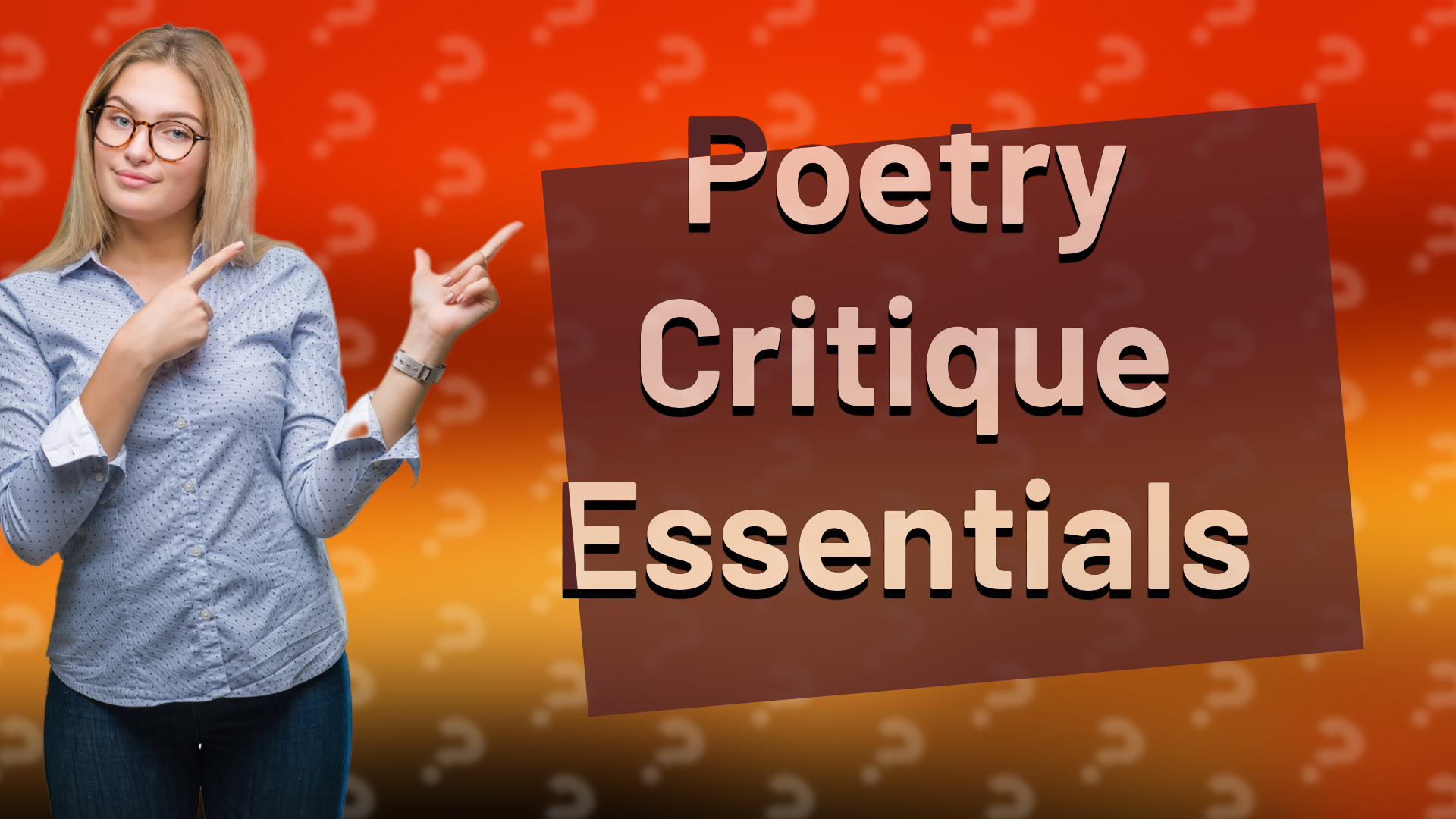 Poetry Critique Essentials