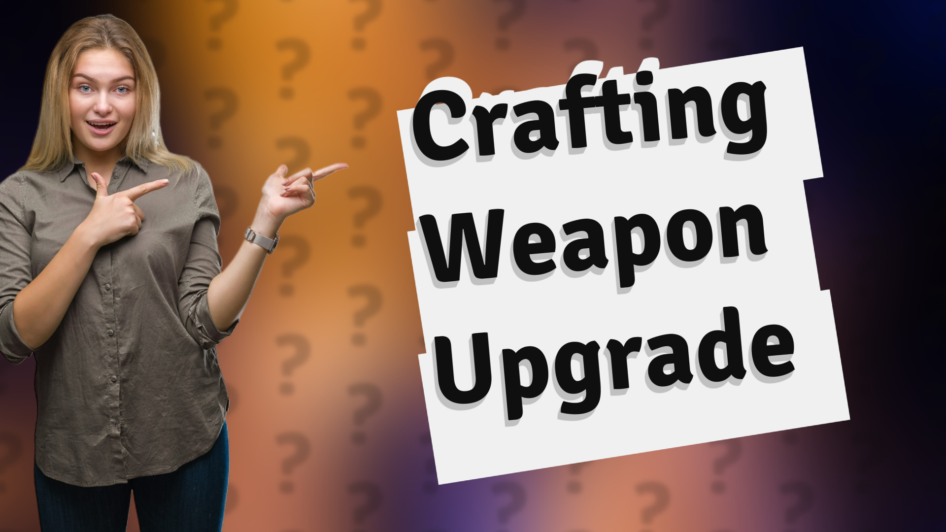 Crafting Weapon Upgrade