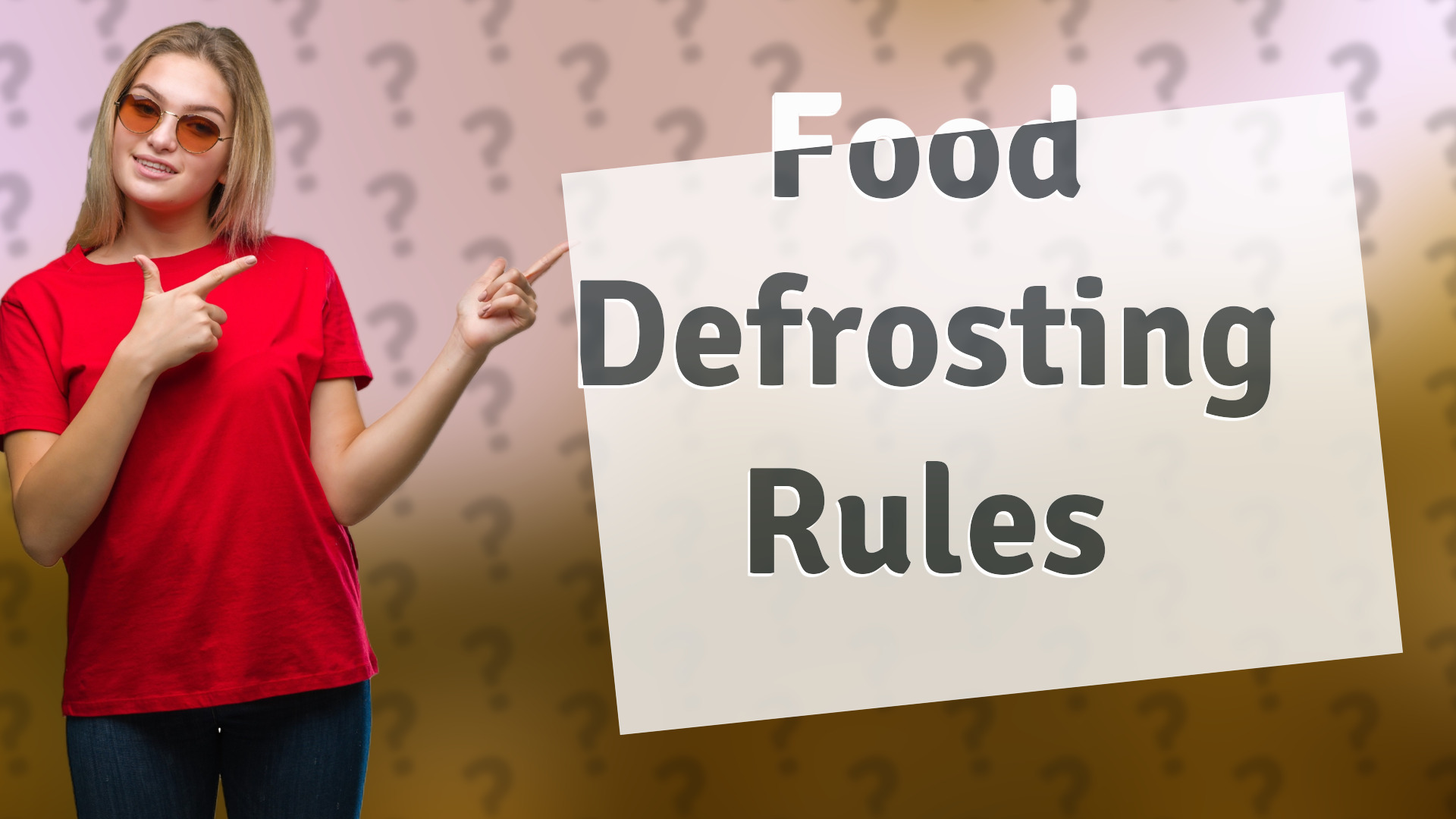 Food Defrosting Rules