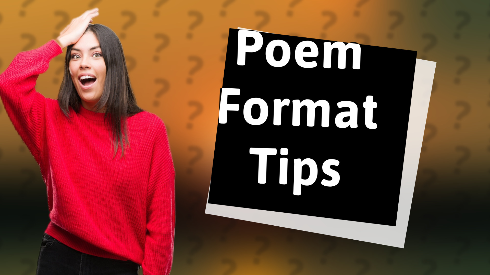 Poem Format Tips