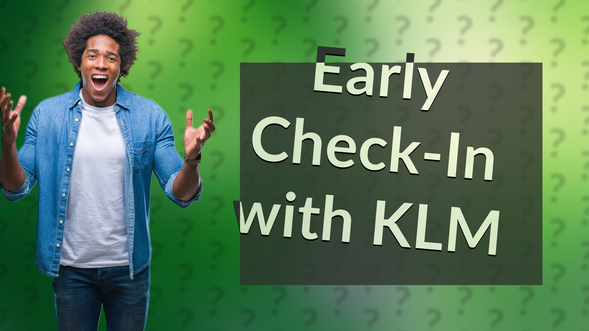 Early Check-In with KLM