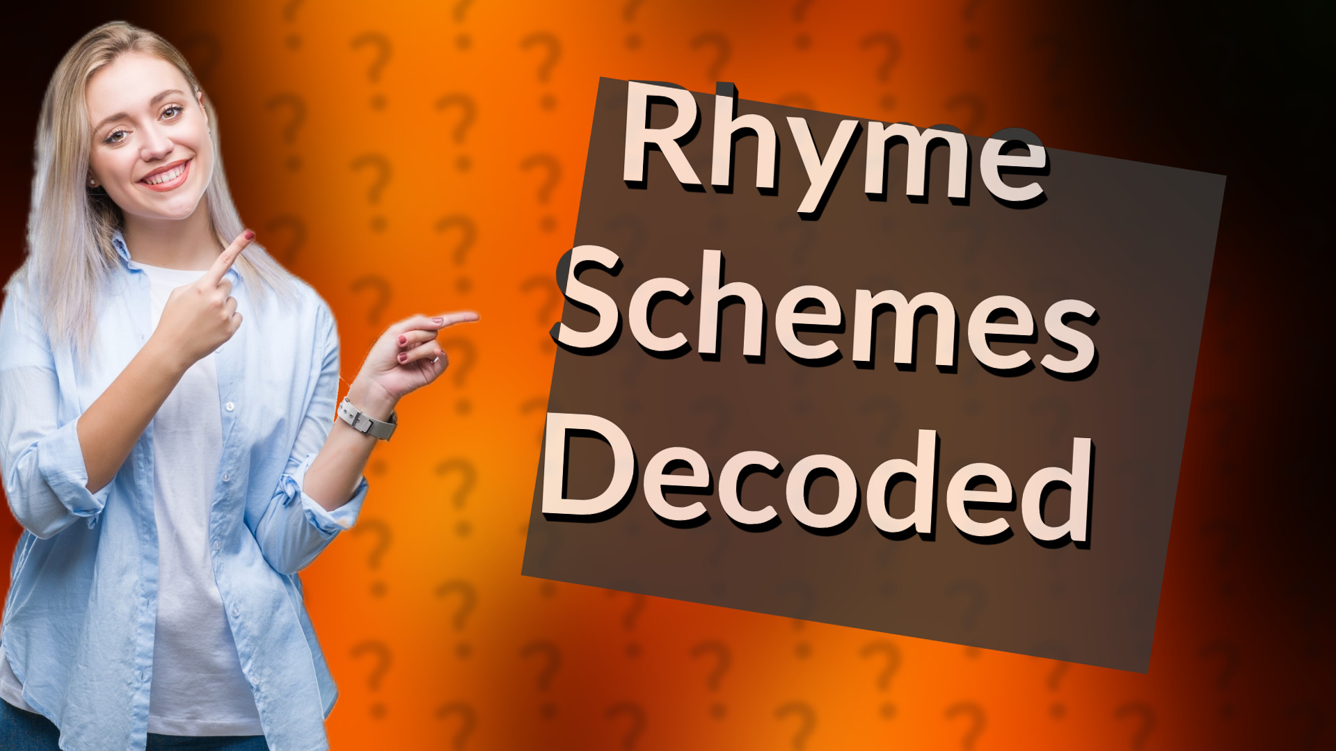 Rhyme Schemes Decoded