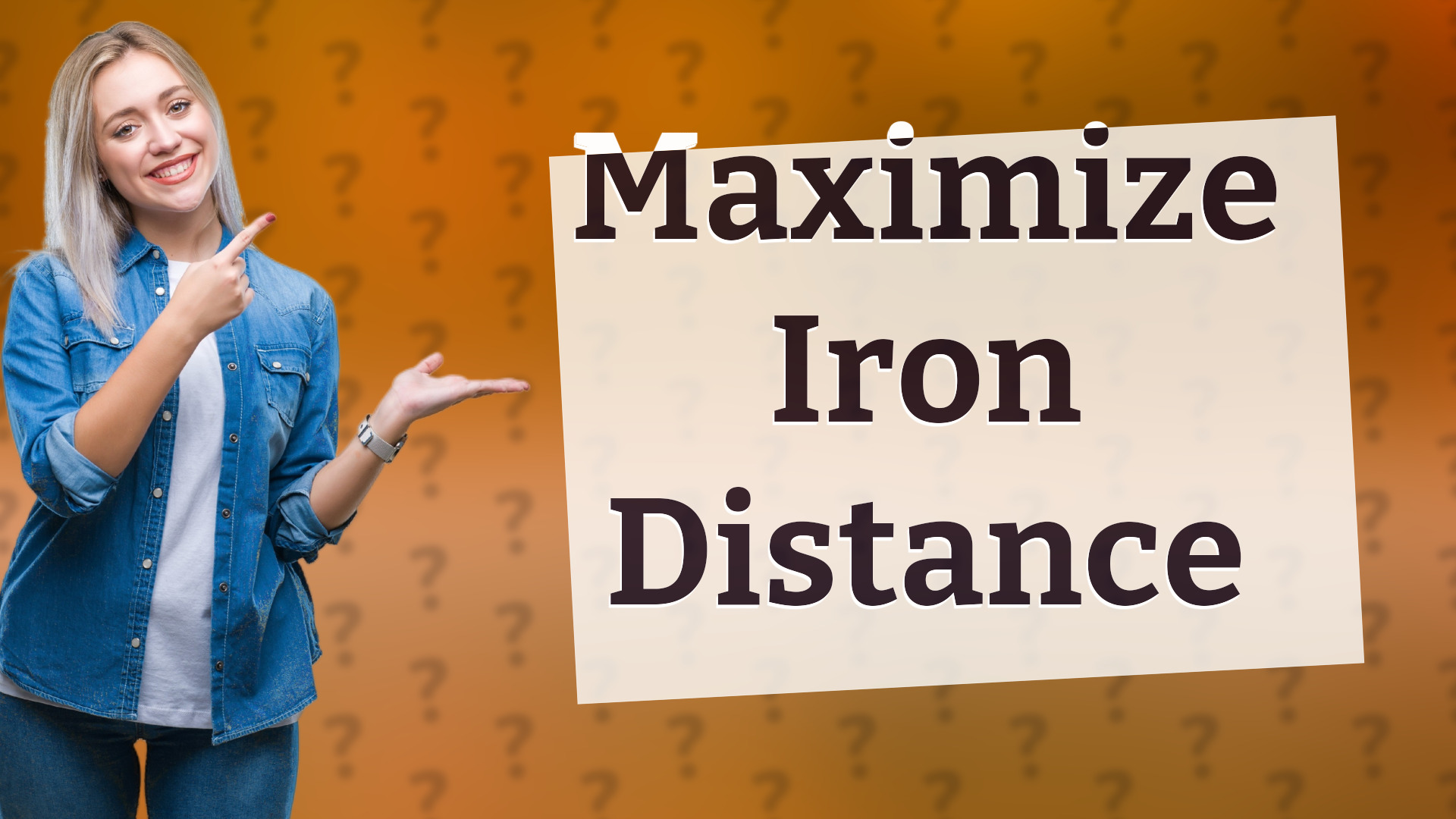 Maximize Iron Distance
