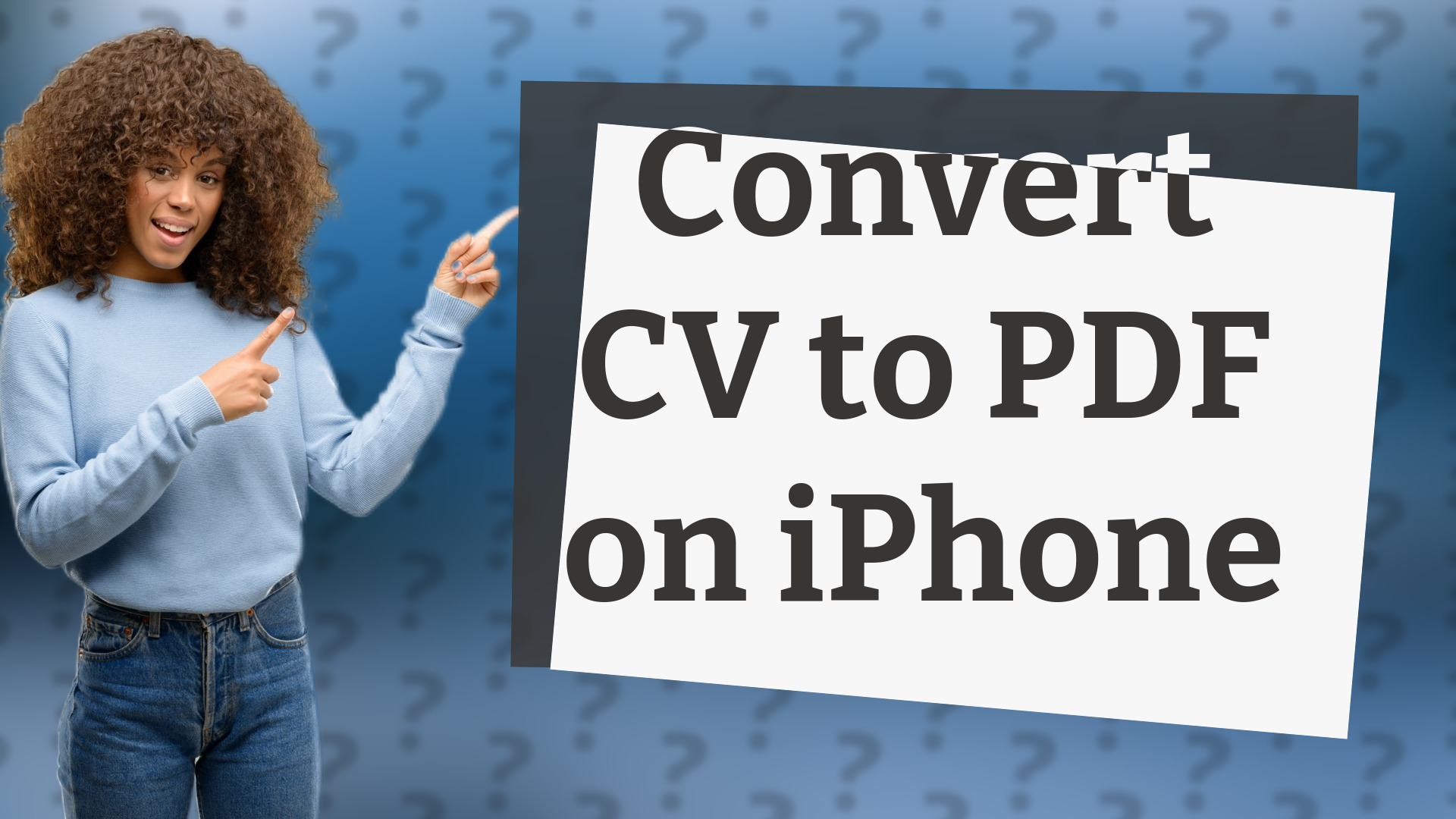 Convert CV to PDF on iPhone