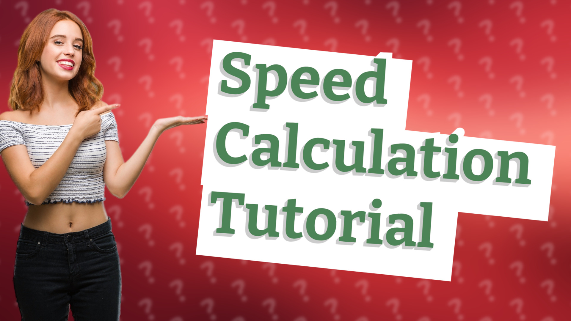 Speed Calculation Tutorial