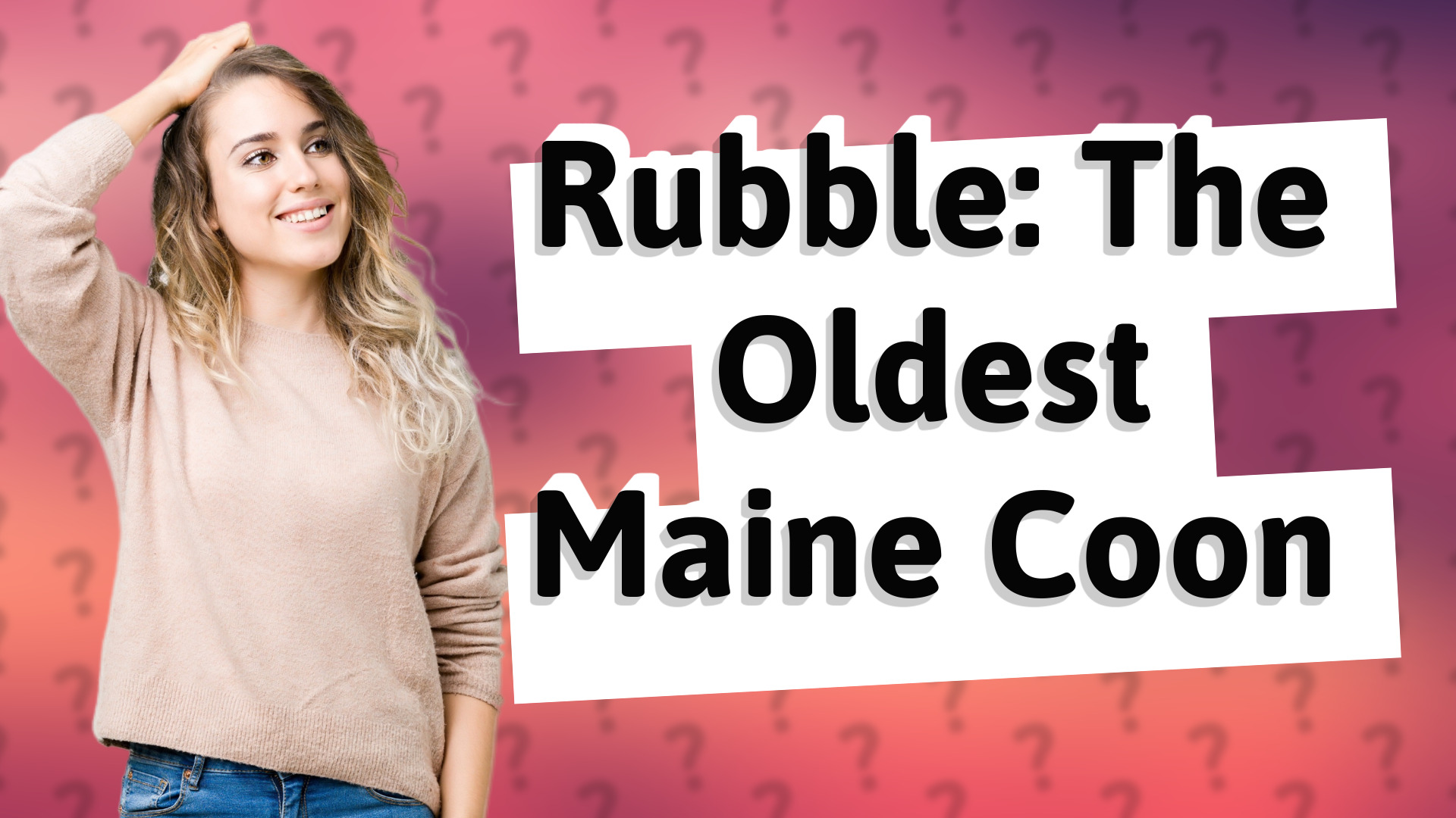 Rubble: The Oldest Maine Coon