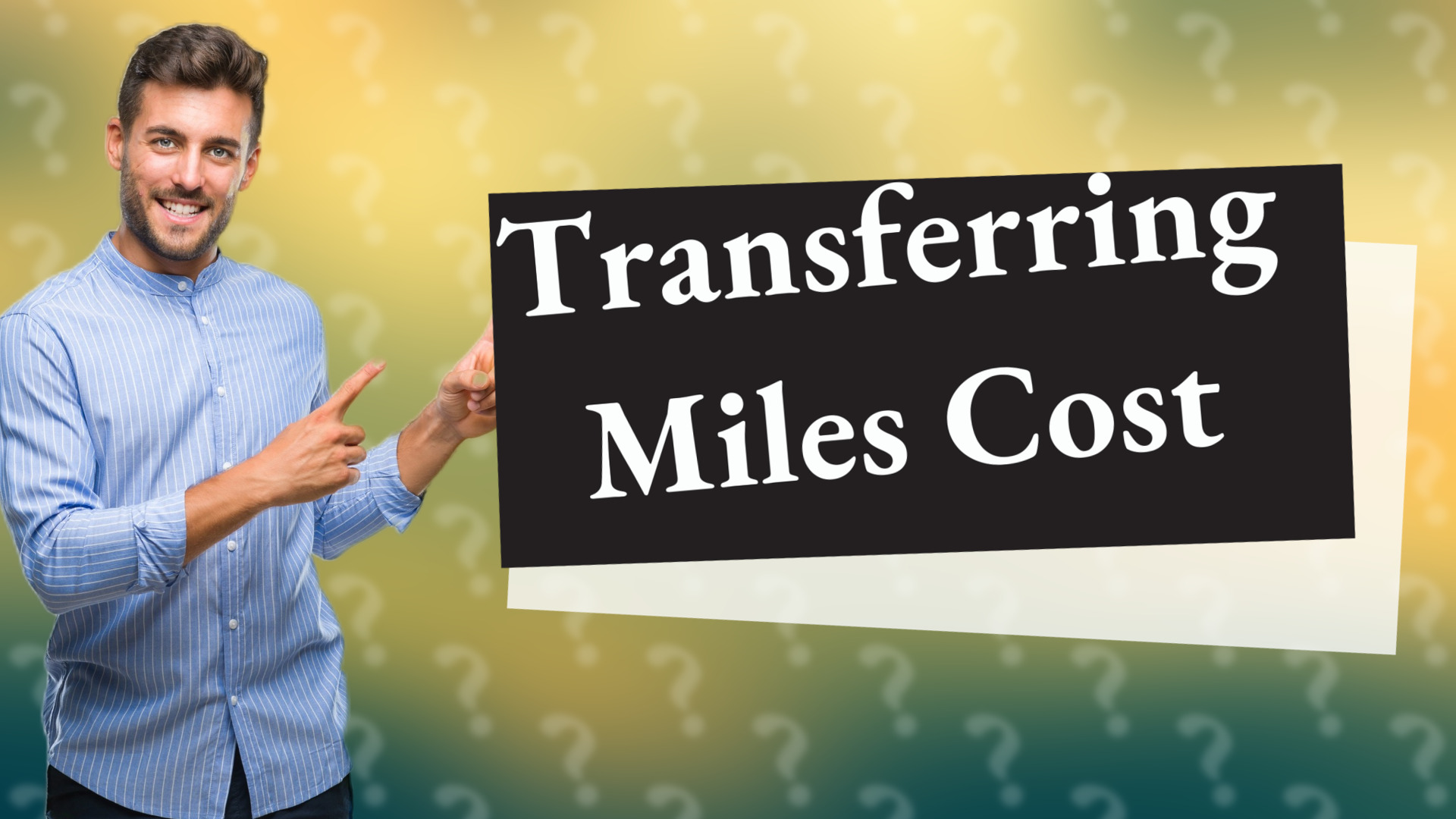Transferring Miles Cost