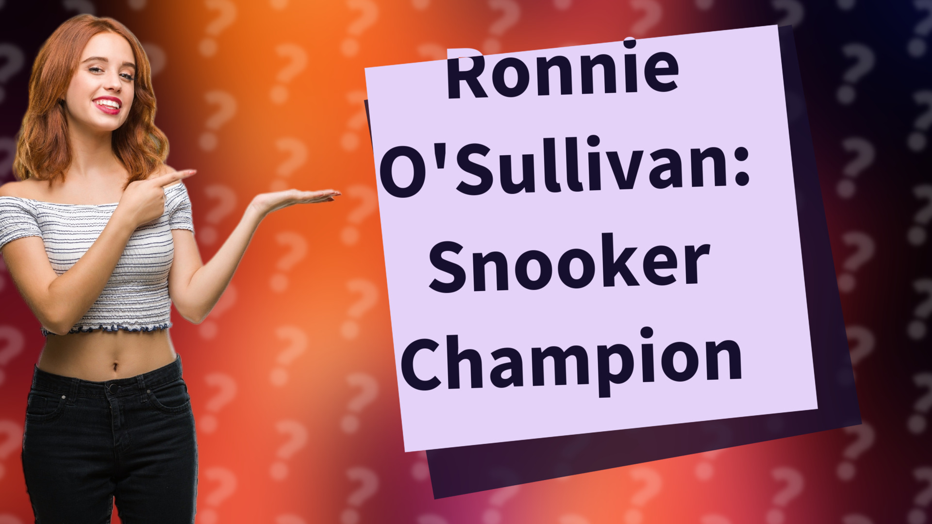 Ronnie O'Sullivan: Snooker Champion