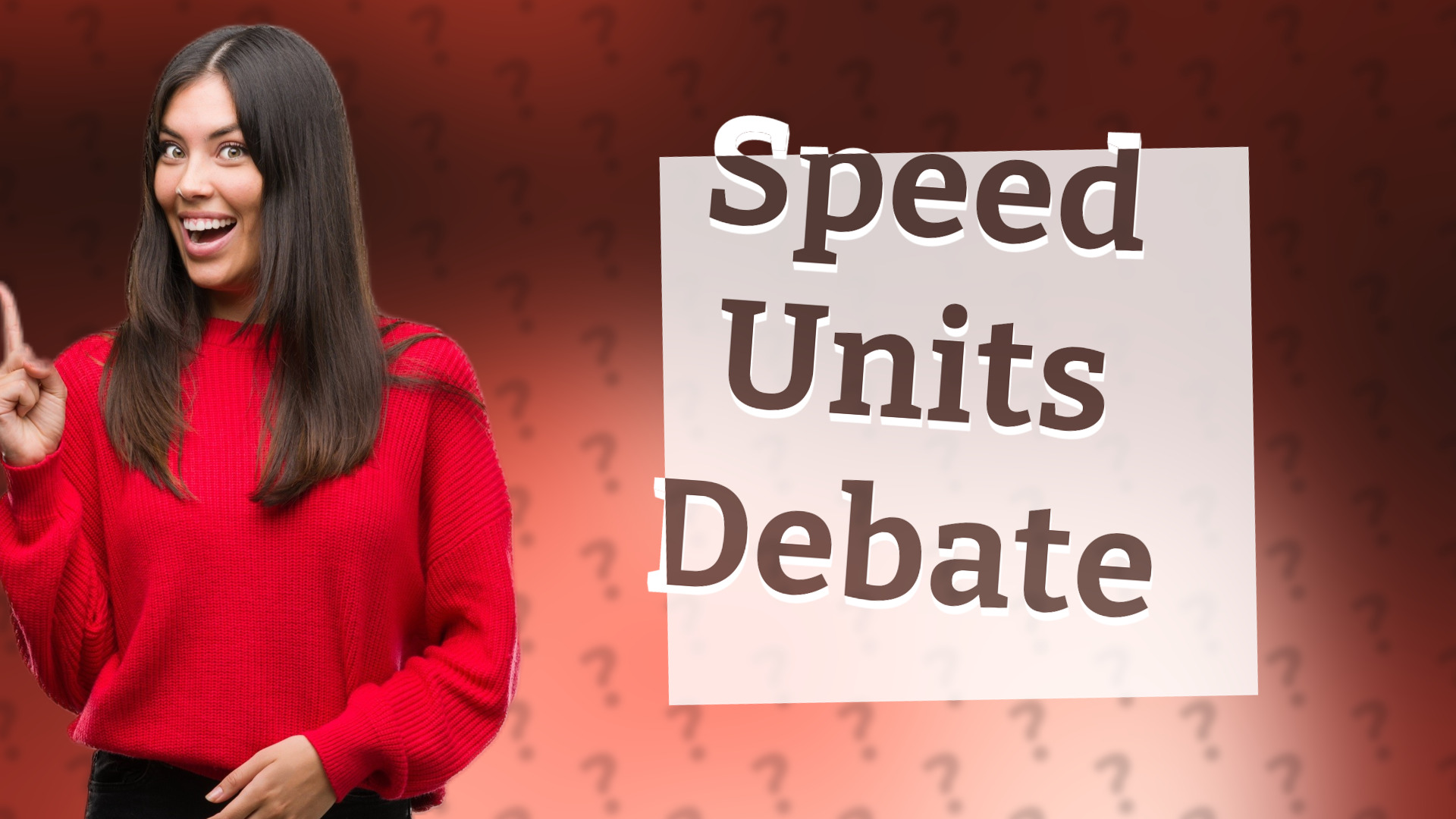 Speed Units Debate