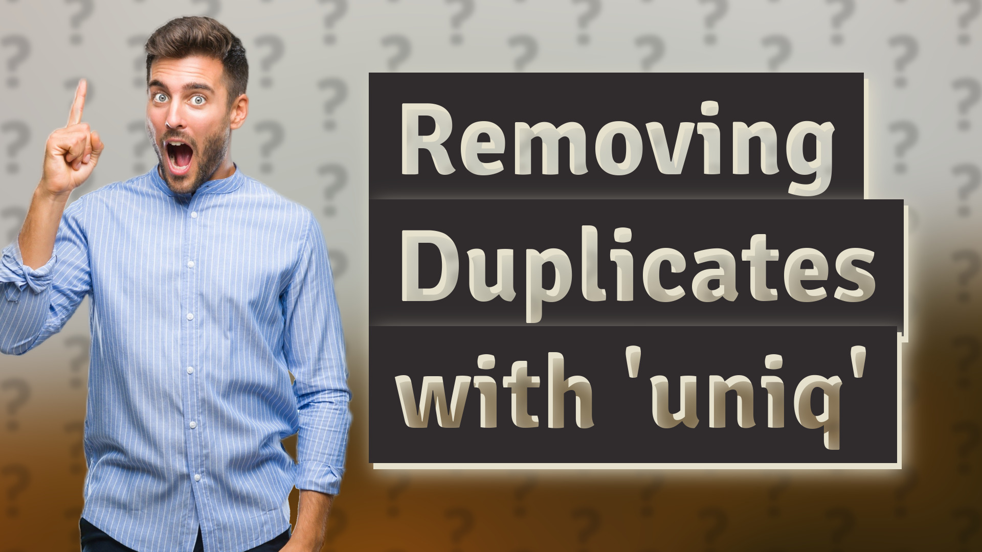 Removing Duplicates with 'uniq'