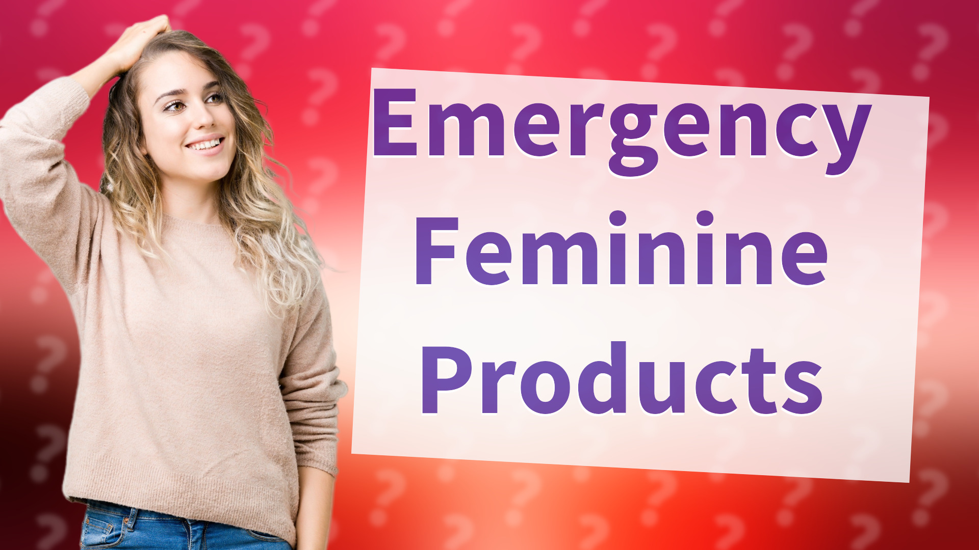 Emergency Feminine Products