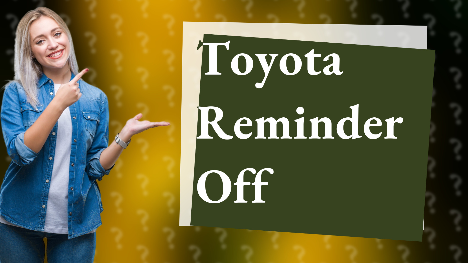 Toyota Reminder Off
