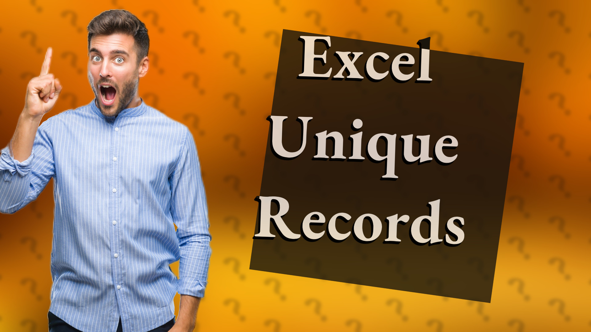 Excel Unique Records