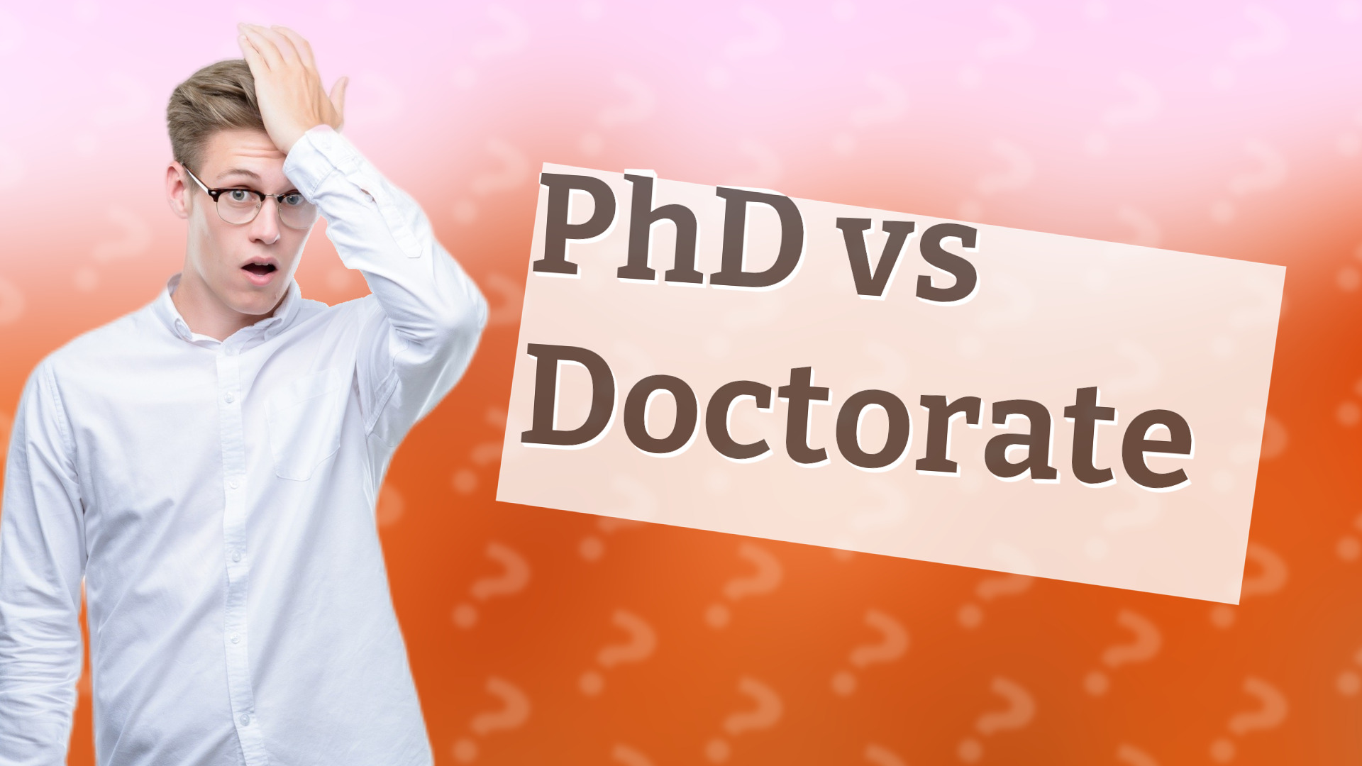 PhD vs Doctorate