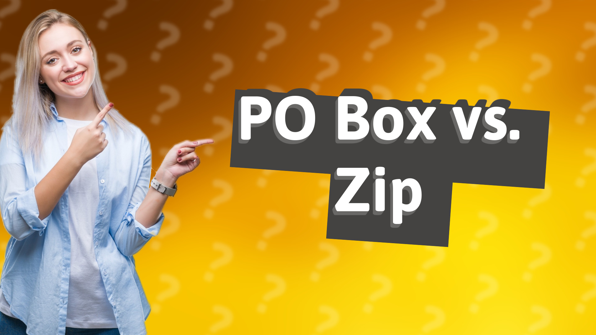 PO Box vs. Zip