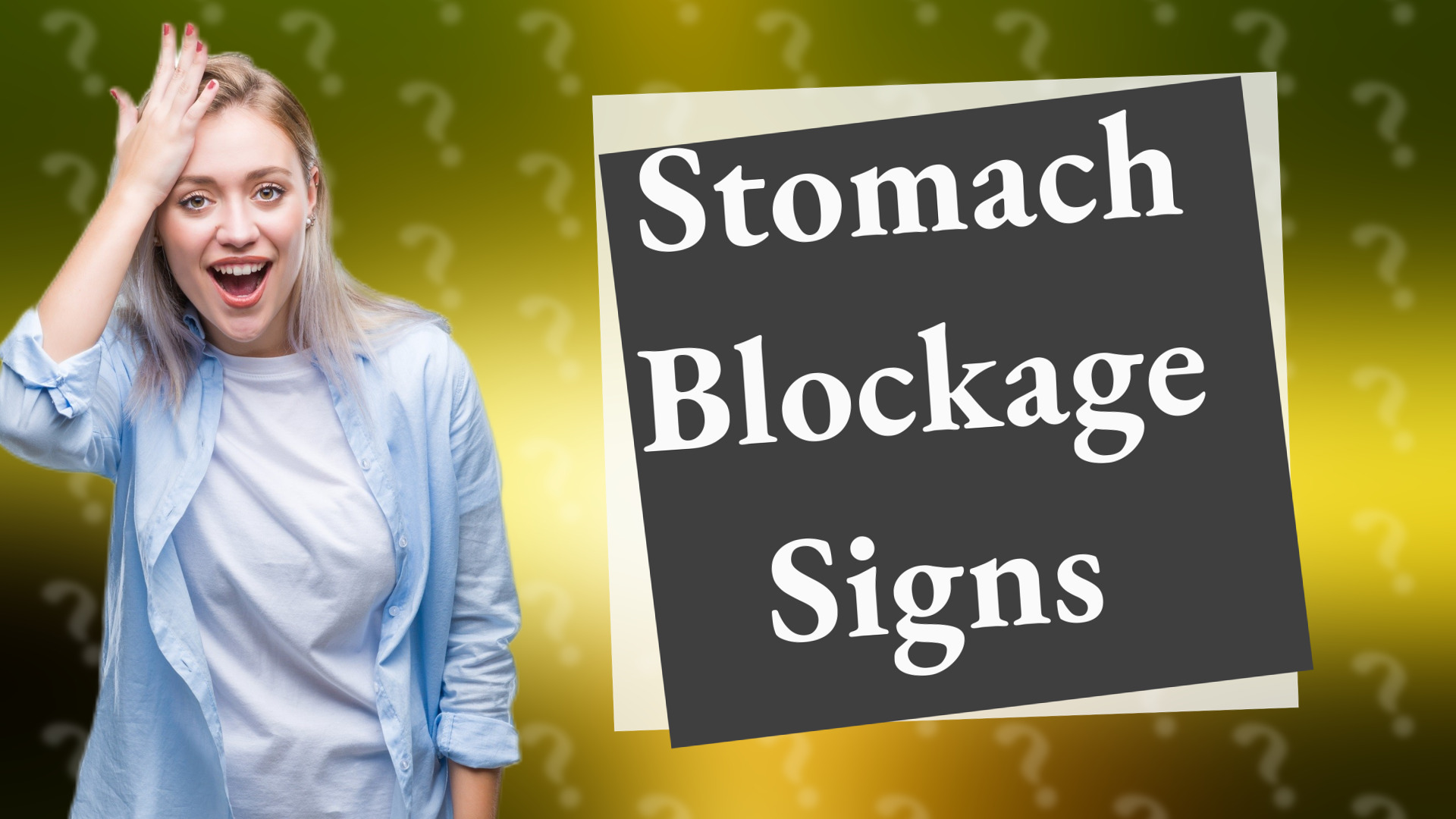 Stomach Blockage Signs