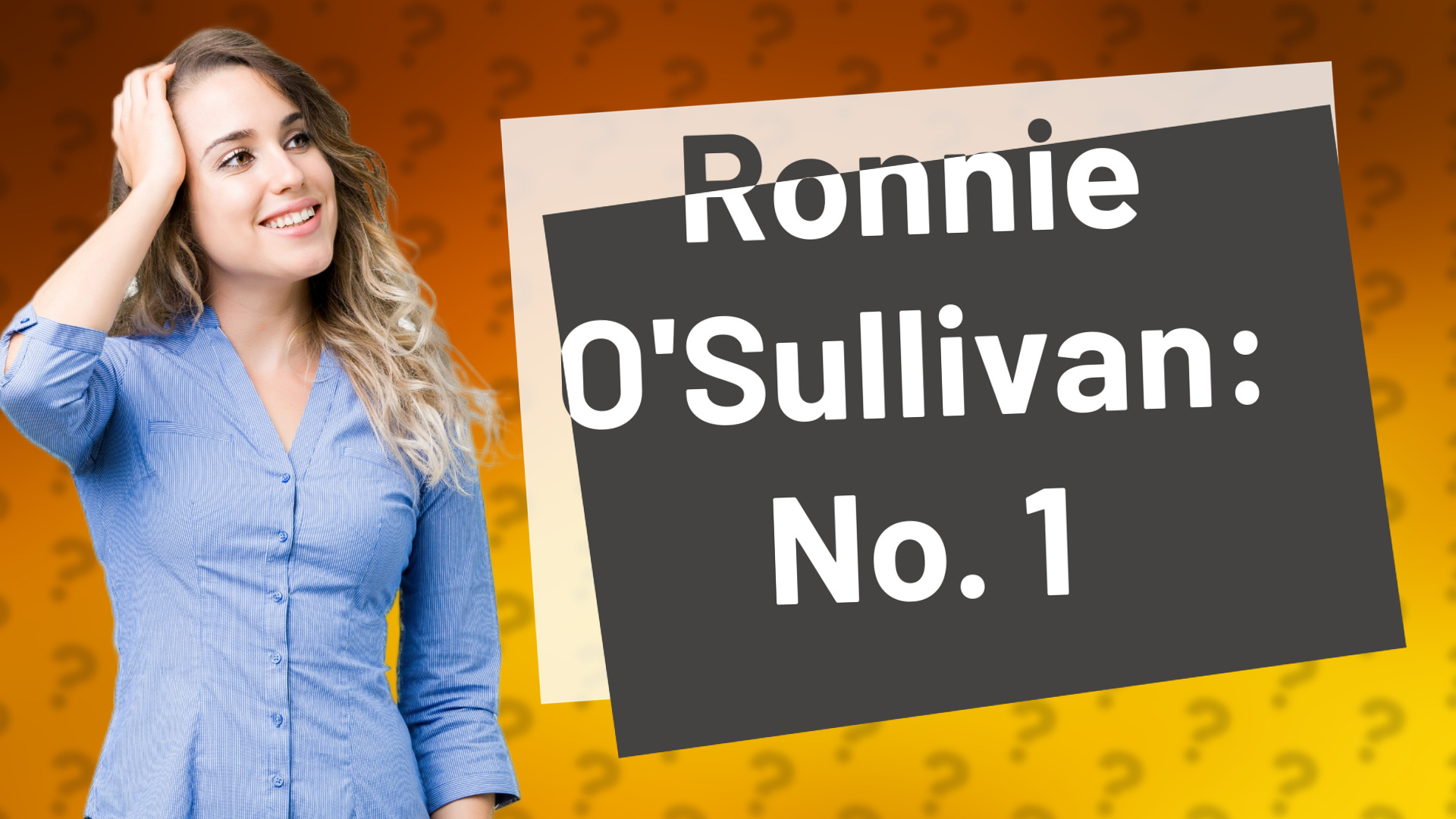 Ronnie O'Sullivan: No. 1