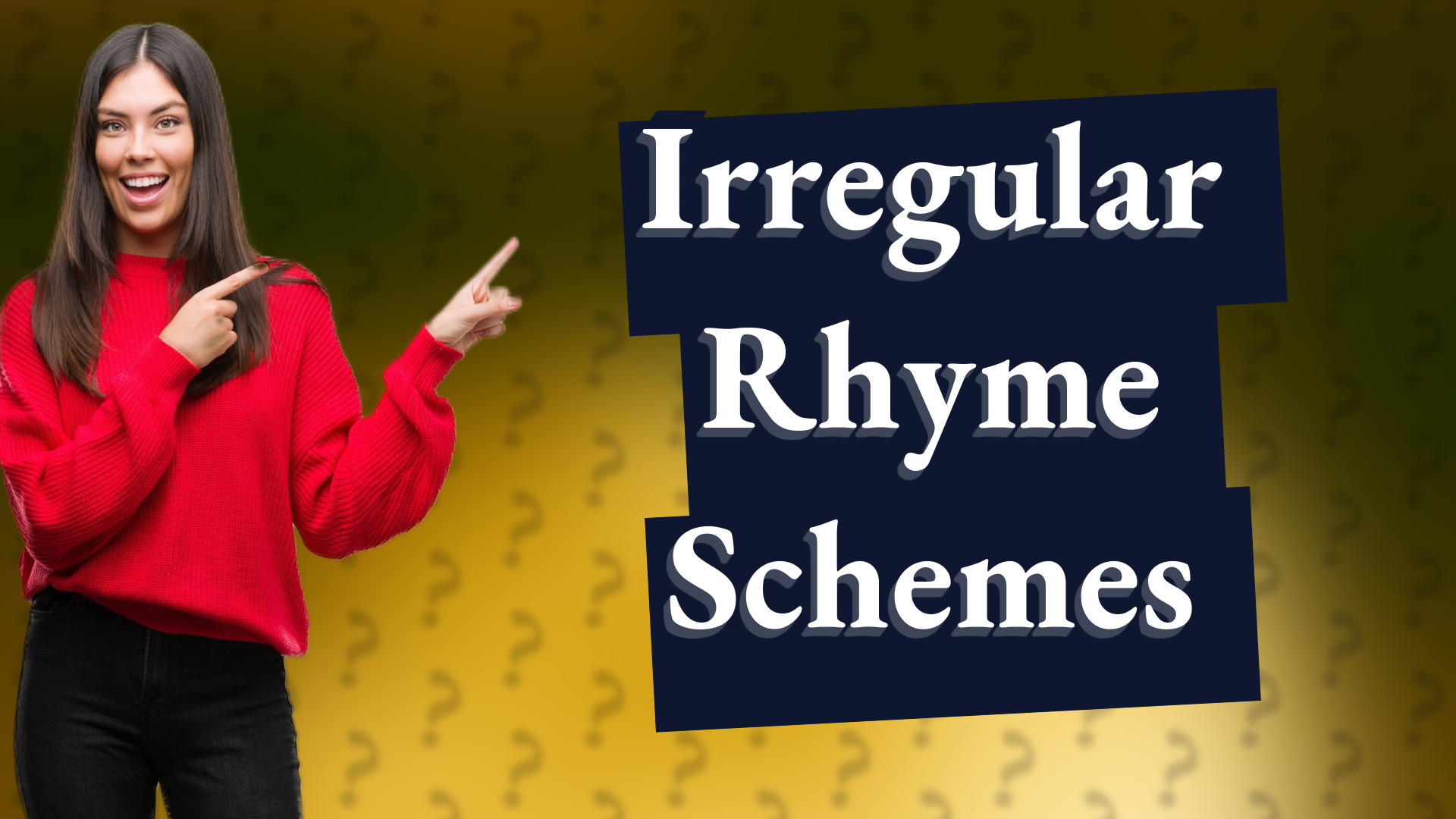 Irregular Rhyme Schemes