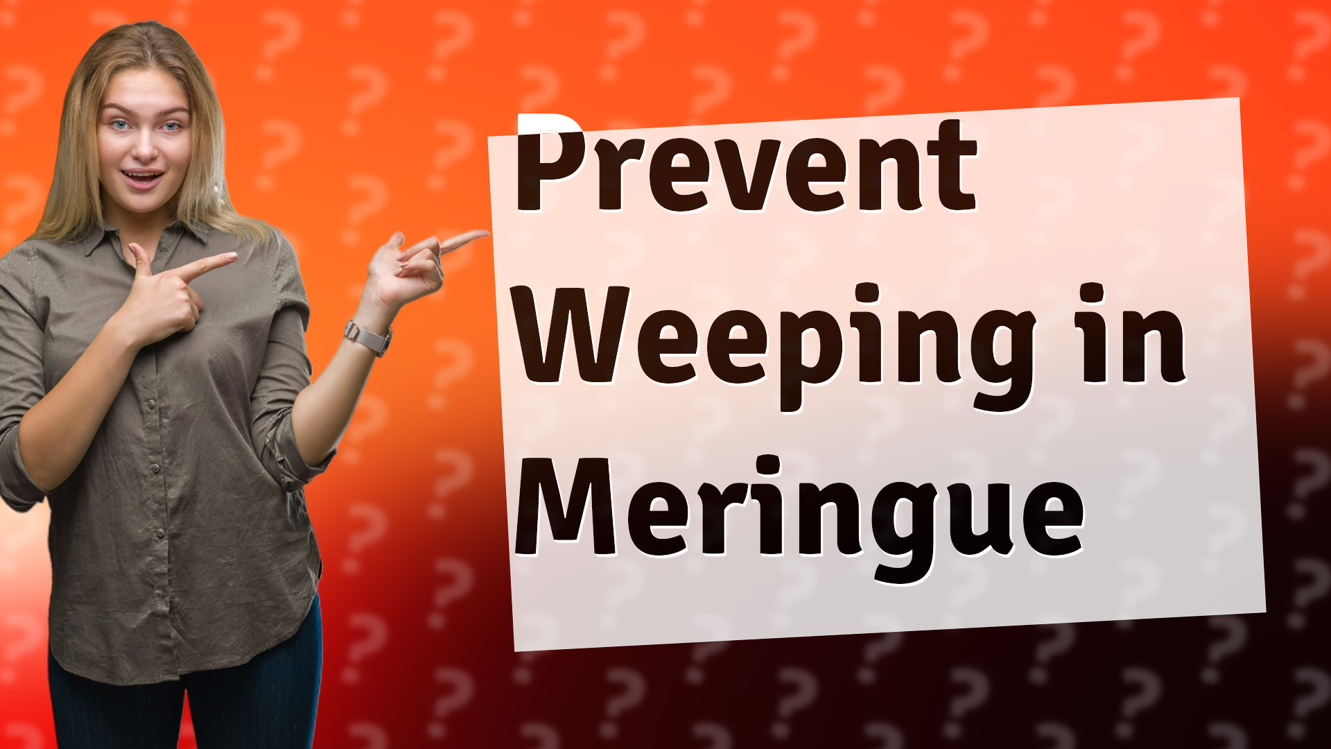 Prevent Weeping in Meringue