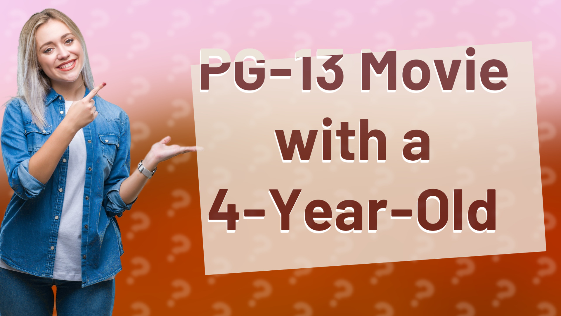 PG-13 Movie with a 4-Year-Old