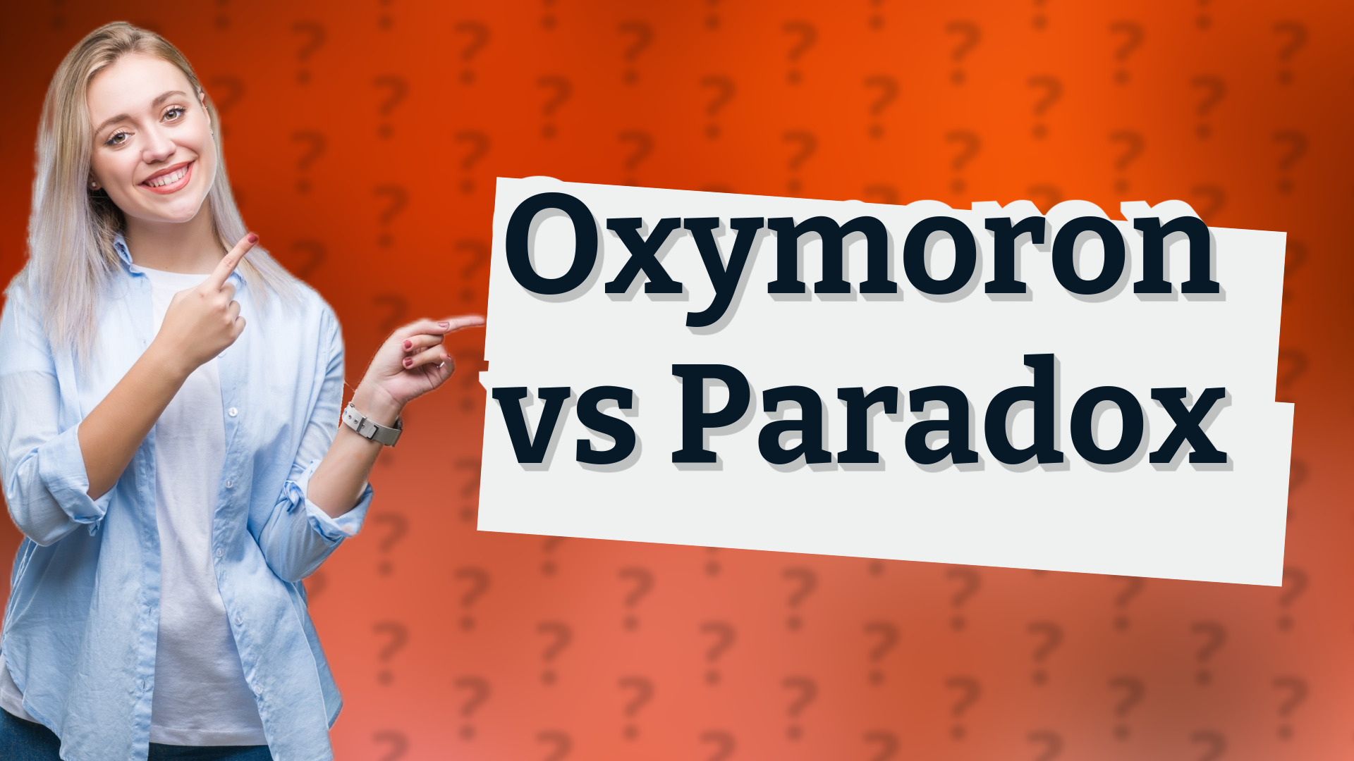 Oxymoron vs Paradox