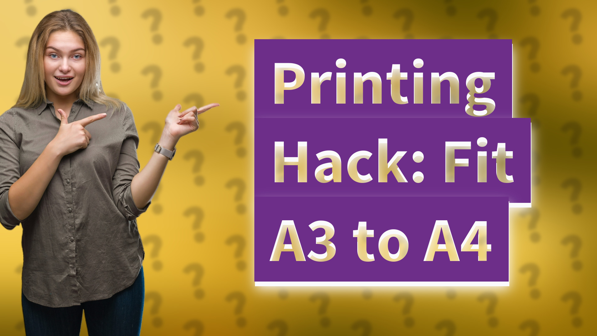 Printing Hack: Fit A3 to A4