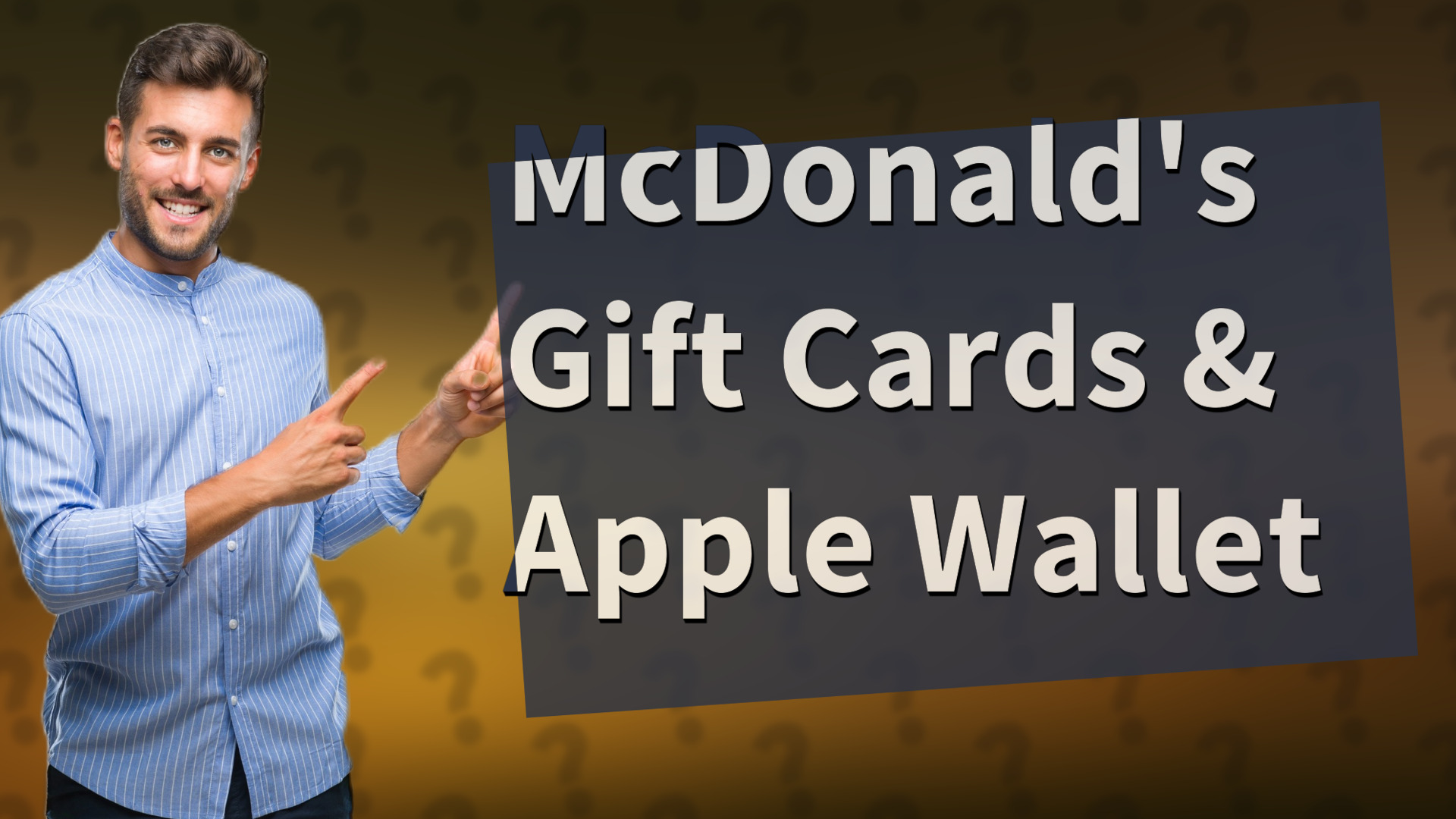 McDonald's Gift Cards & Apple Wallet