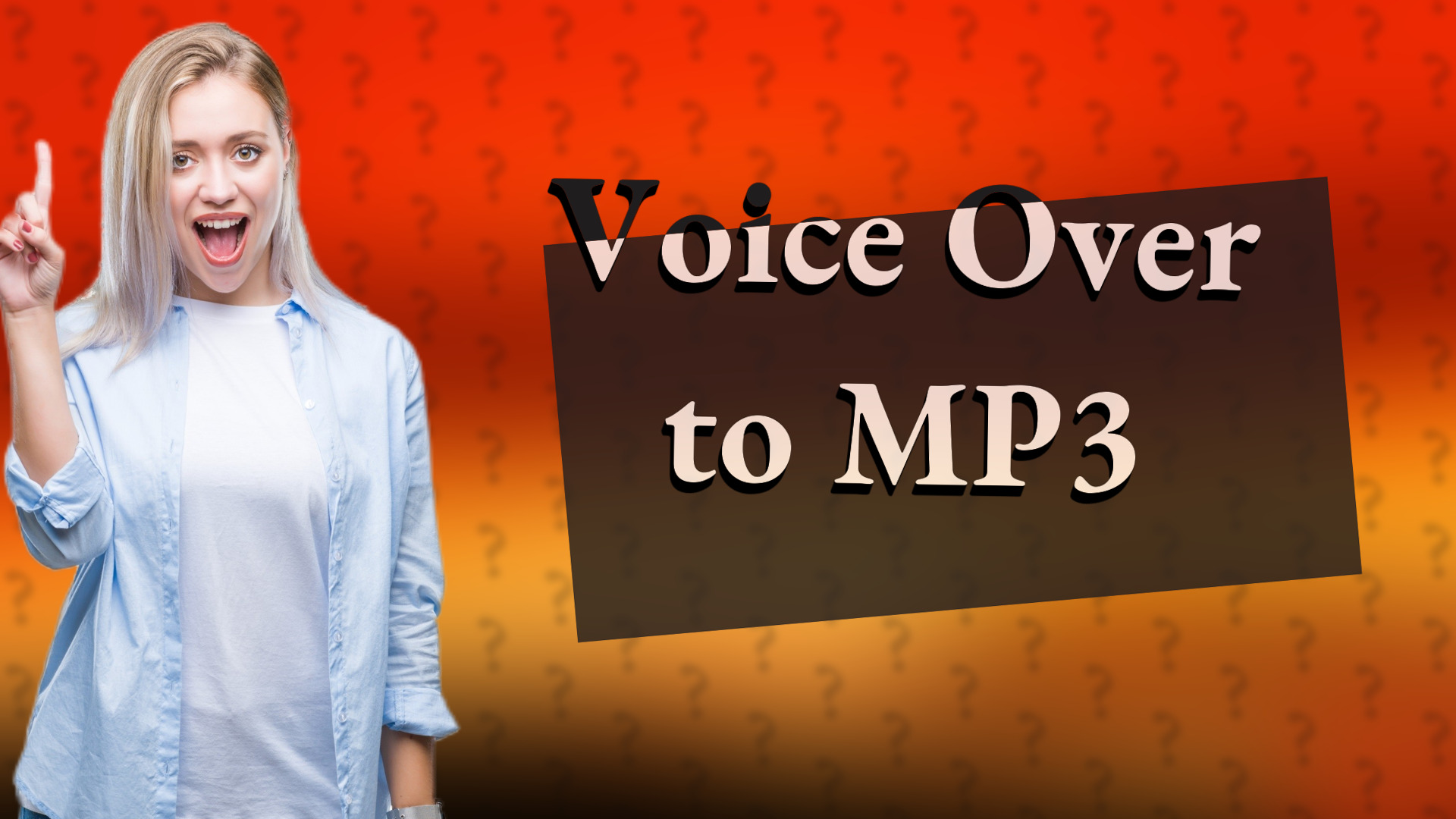 Voice Over to MP3