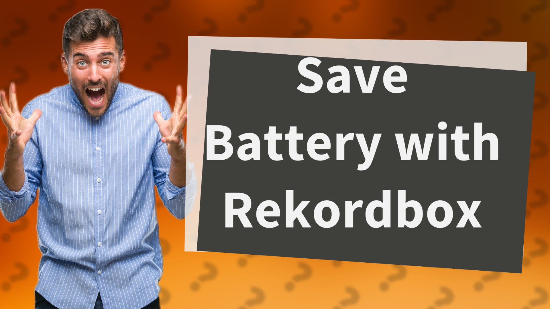Save Battery with Rekordbox