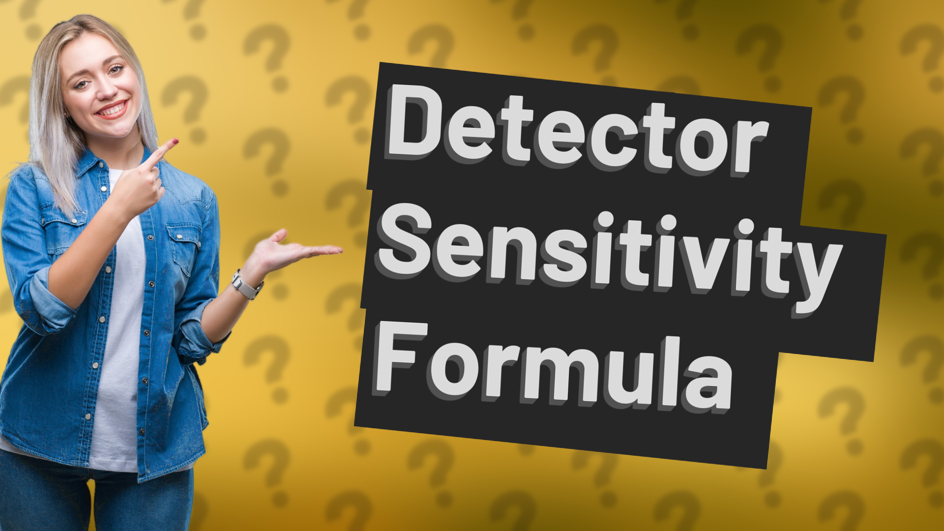 Detector Sensitivity Formula