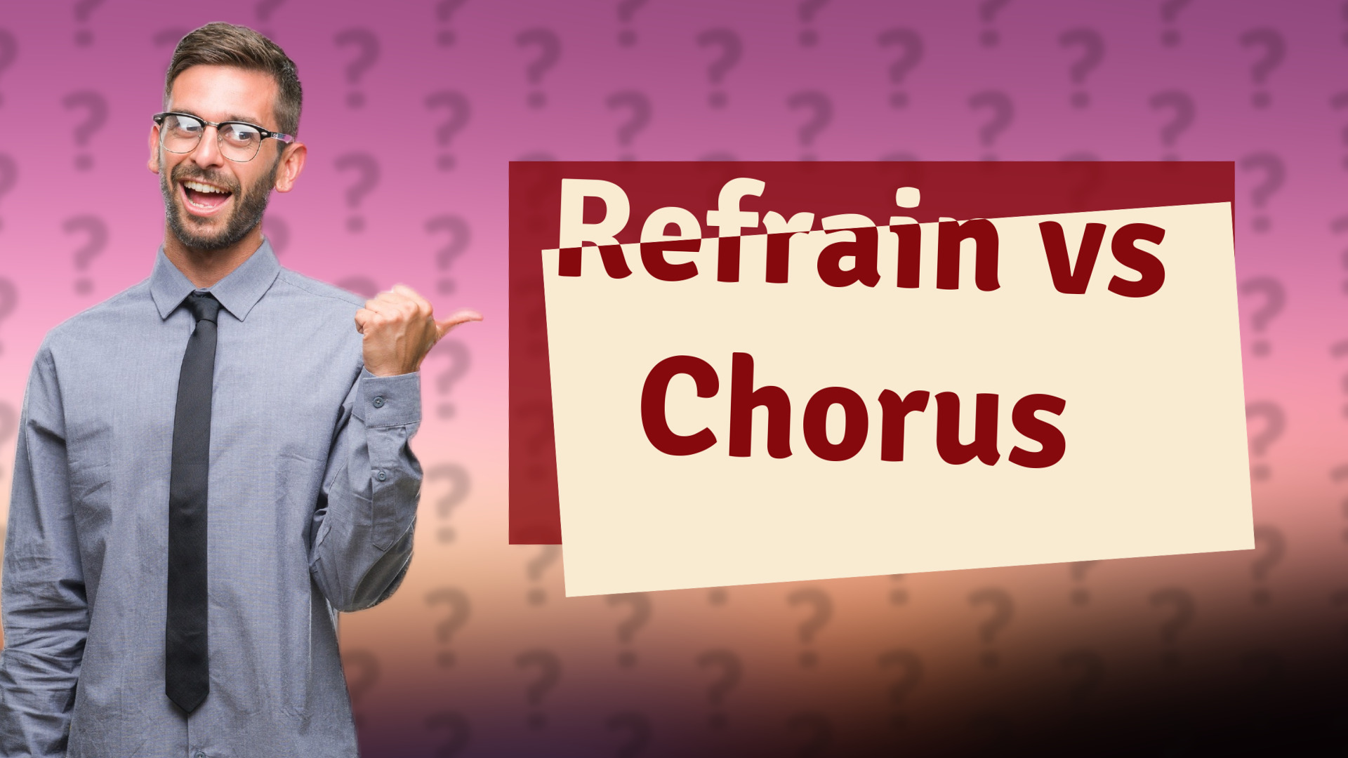 Refrain vs Chorus