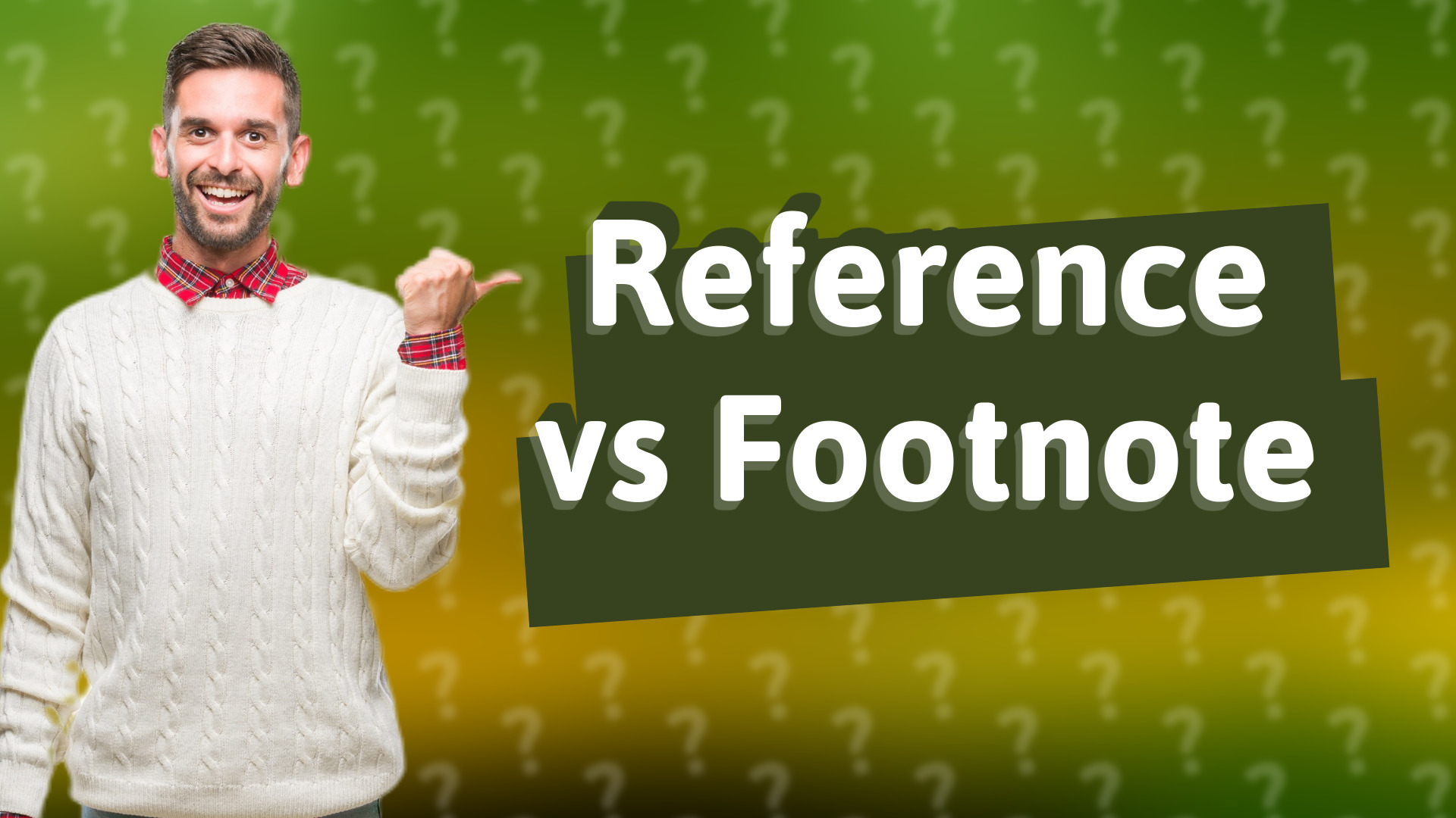 Reference vs Footnote