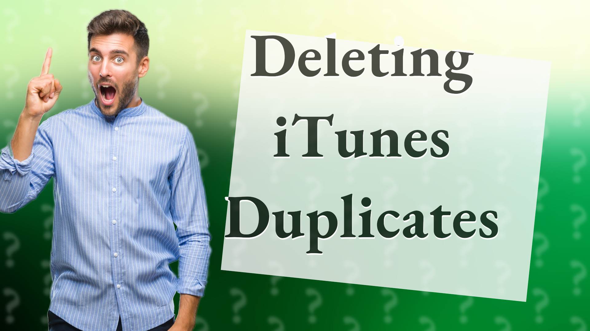Deleting iTunes Duplicates