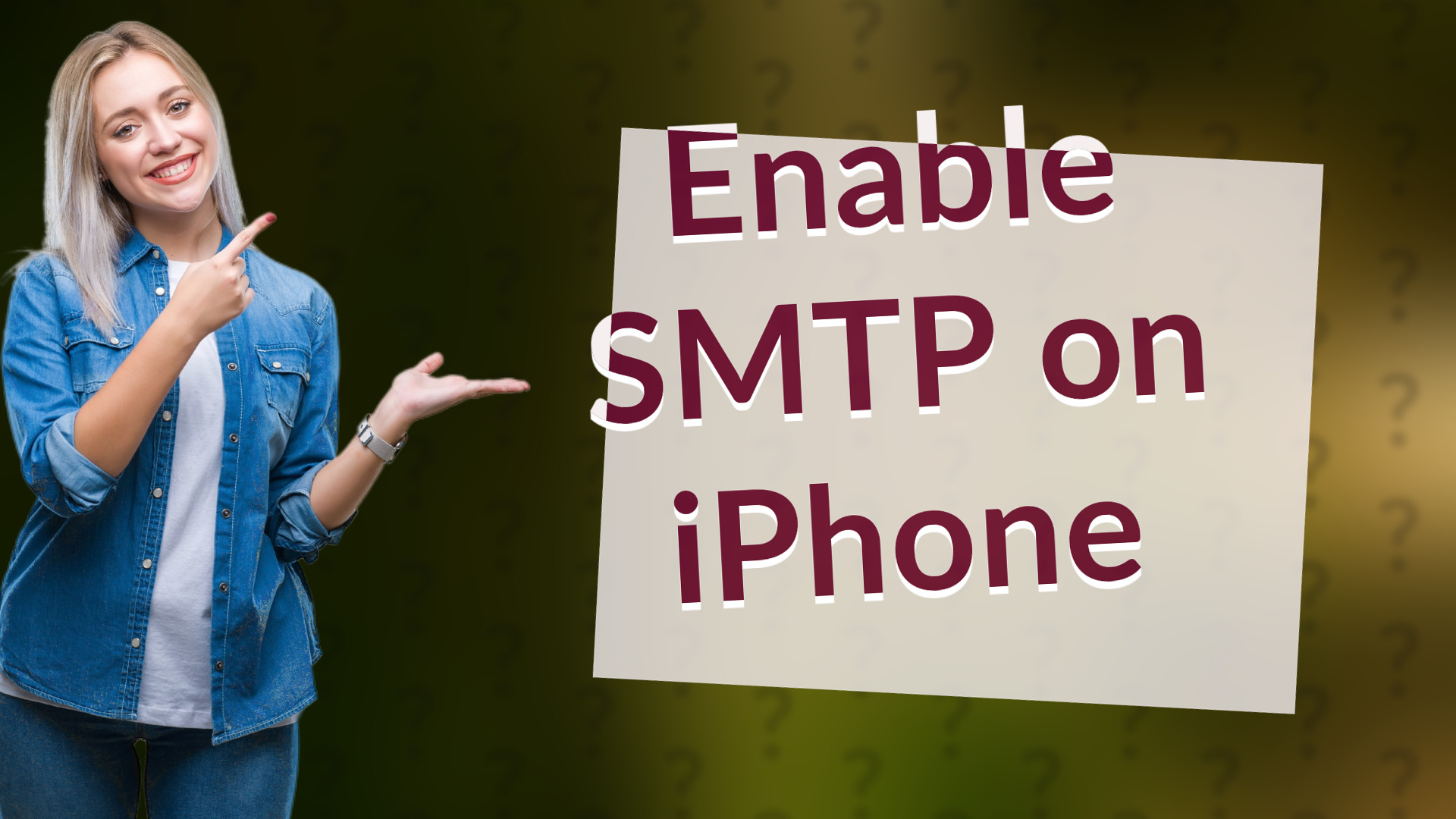 Enable SMTP on iPhone
