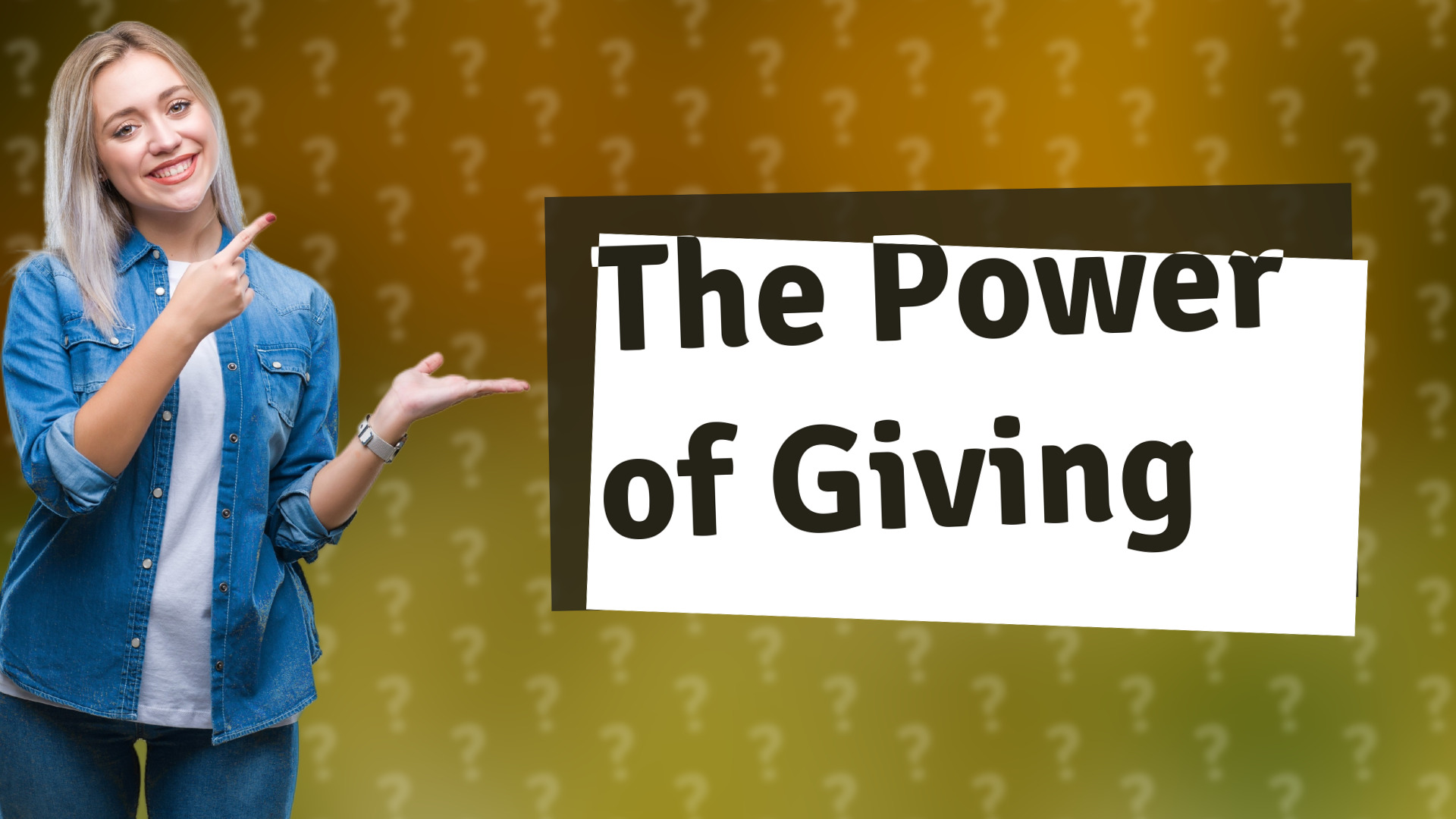 The Power of Giving