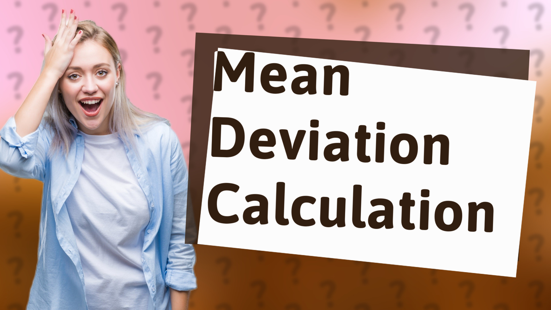 Mean Deviation Calculation