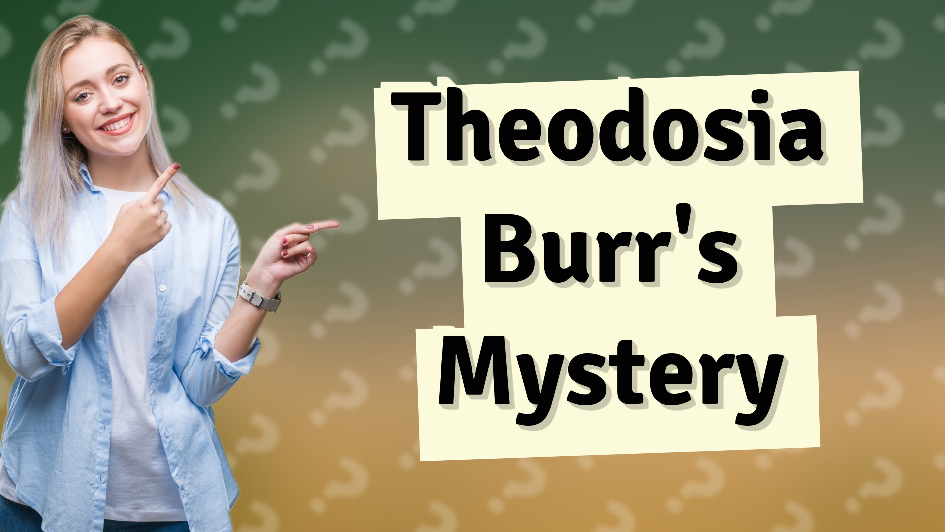 Theodosia Burr's Mystery
