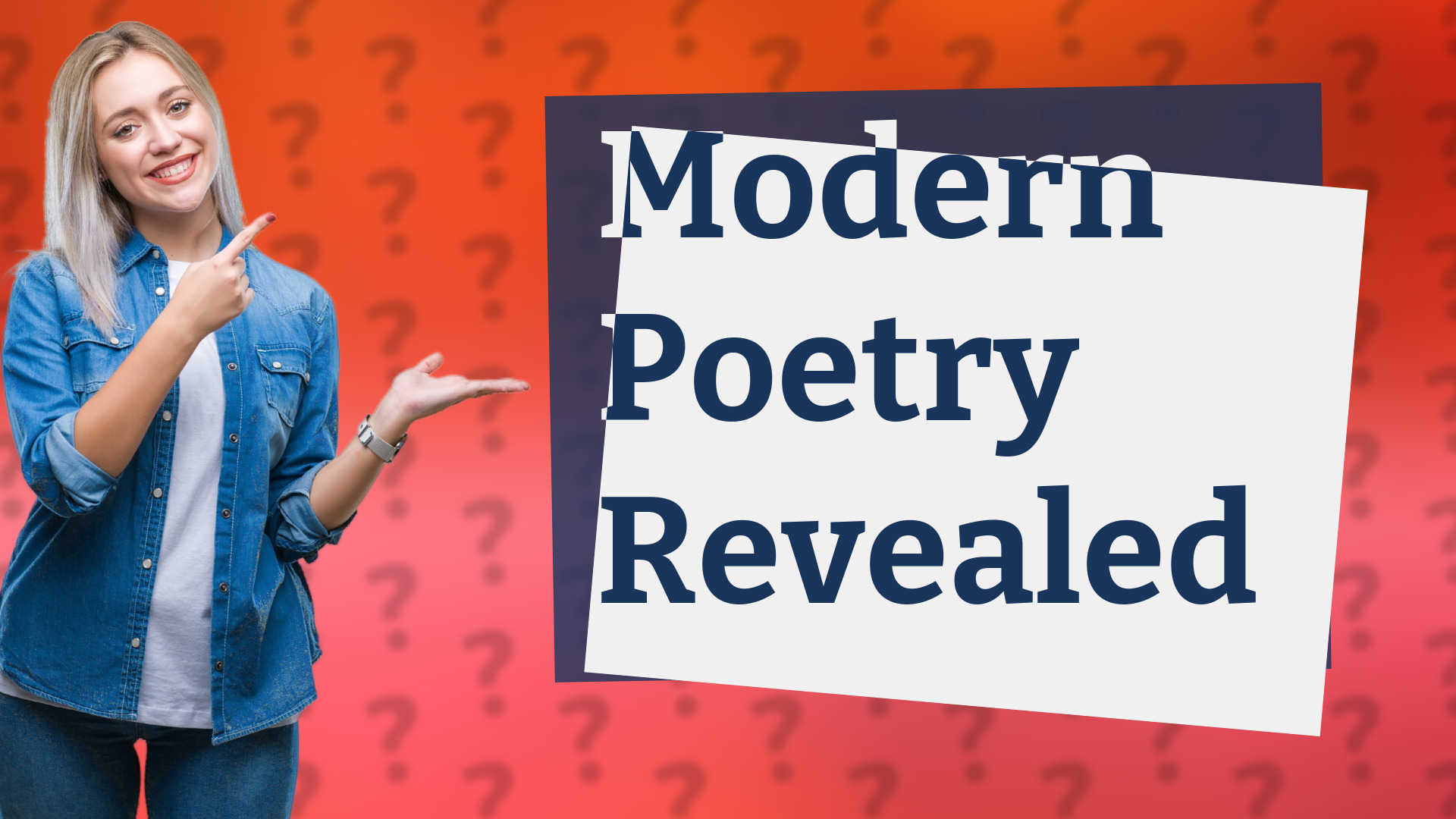 Modern Poetry Revealed