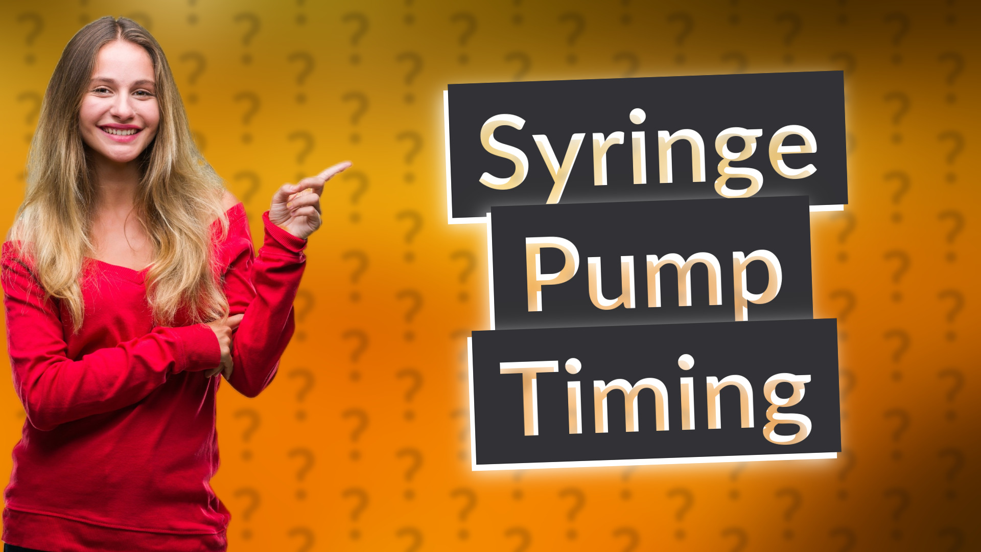 Syringe Pump Timing